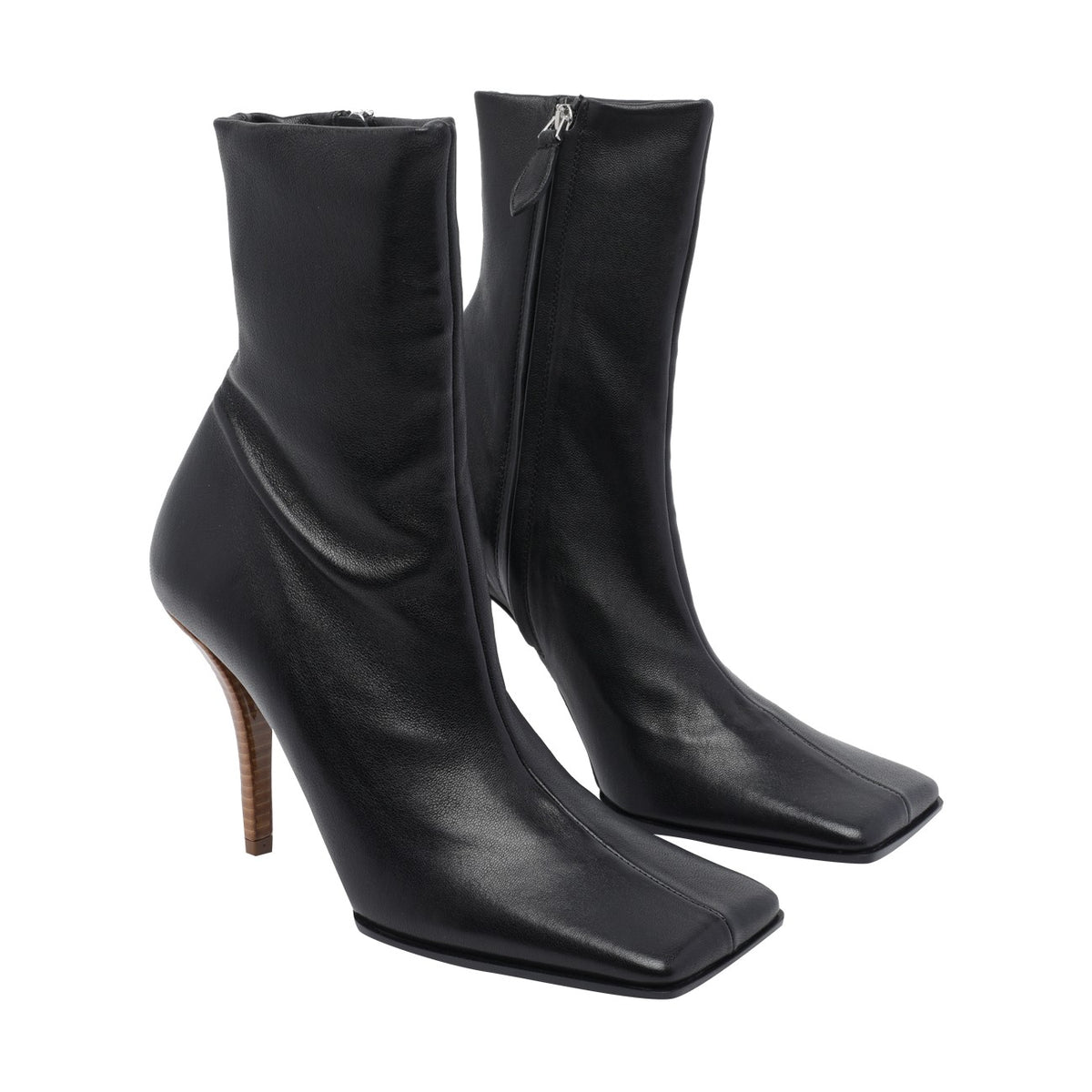 Alaia Women Leather Soft Squared Pump Boots ALAIA