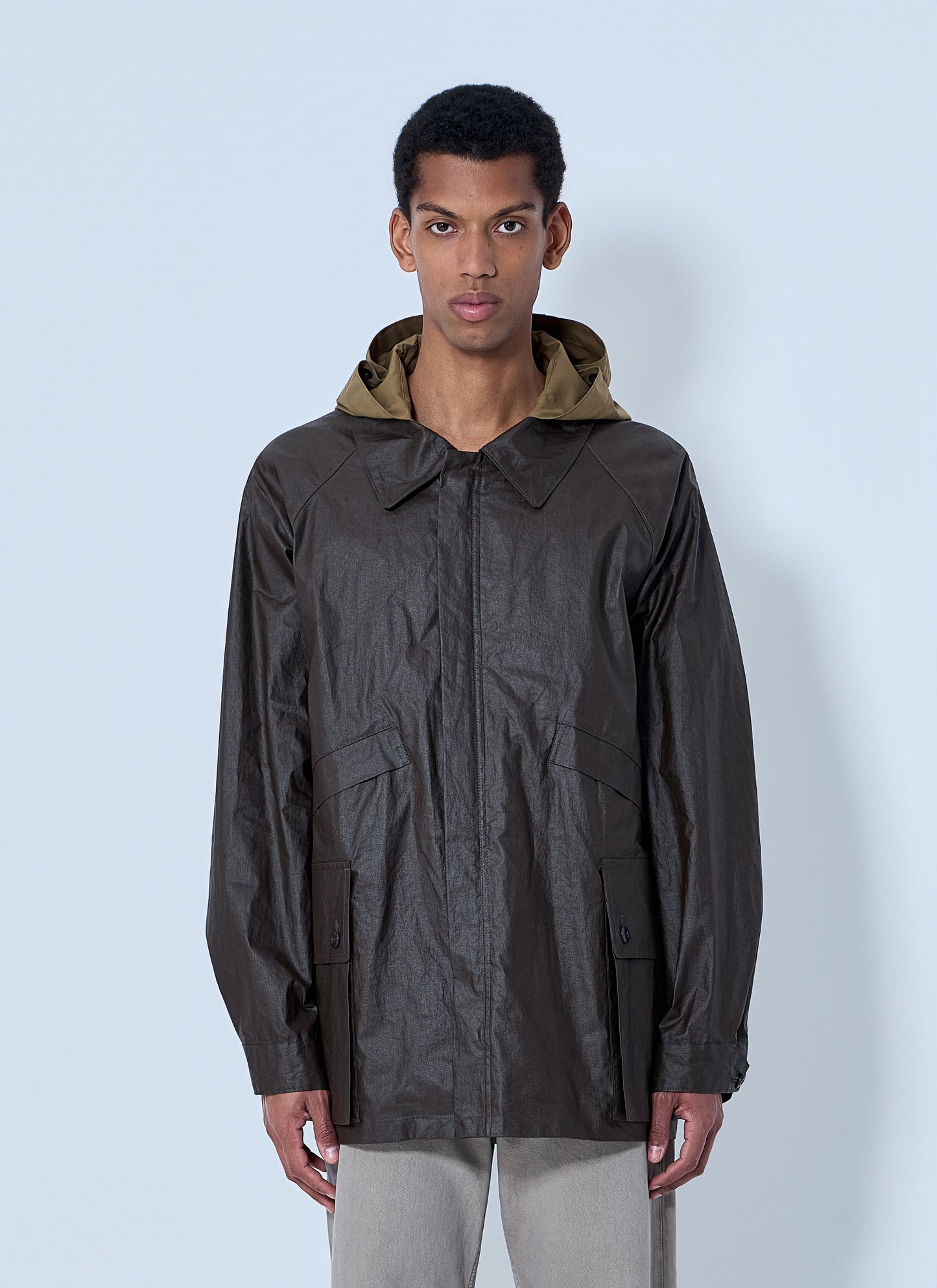 Lemaire Men Hooded Waxed Jacket LEMAIRE