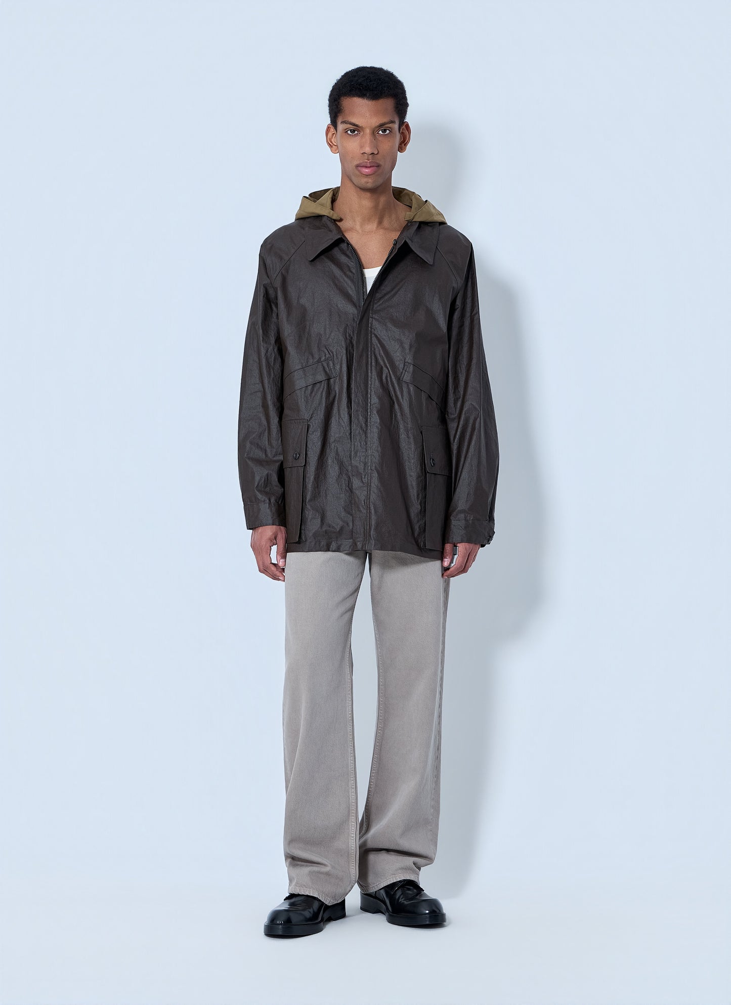 Lemaire Men Hooded Waxed Jacket LEMAIRE