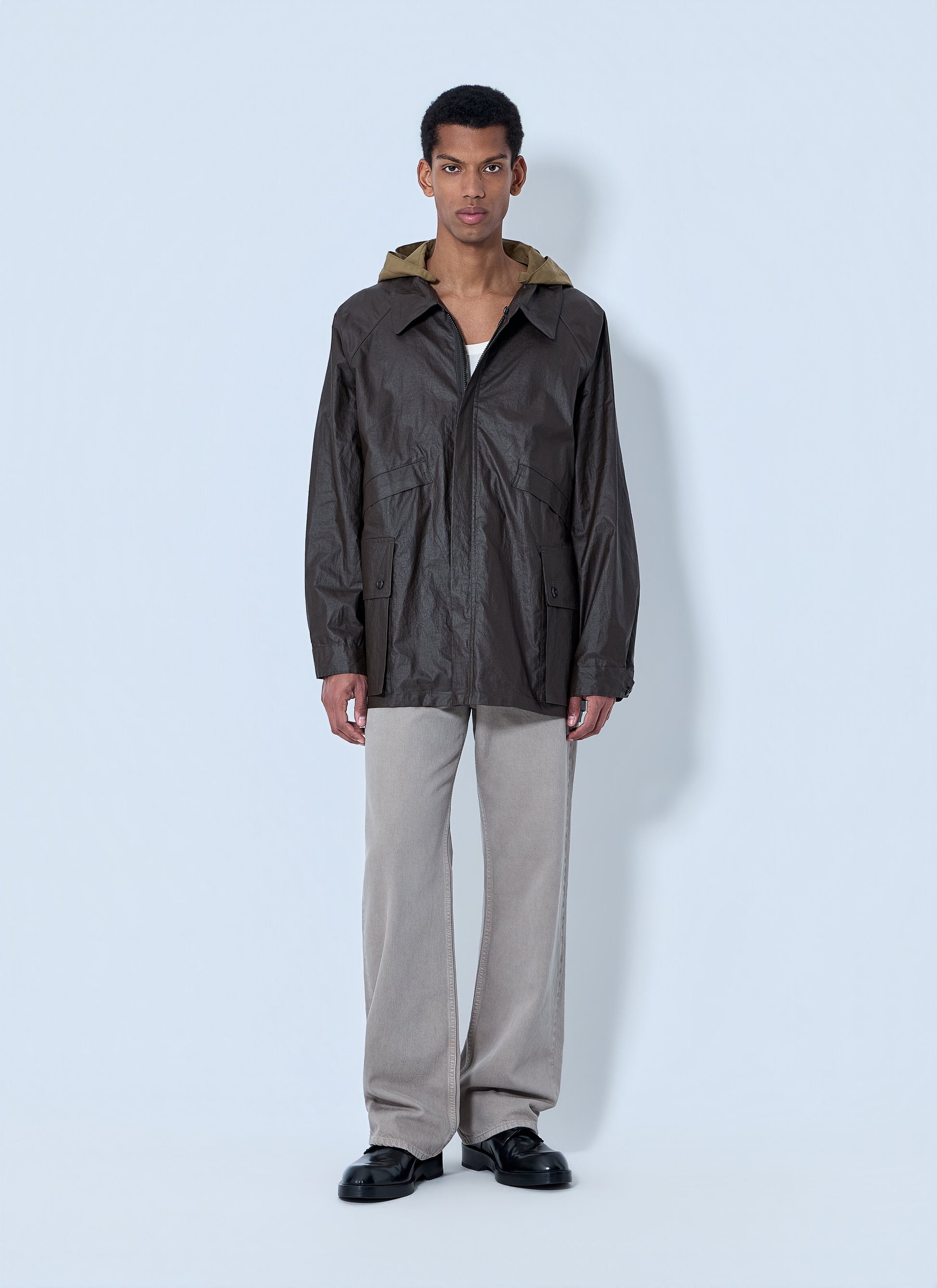 Lemaire Men Hooded Waxed Jacket LEMAIRE