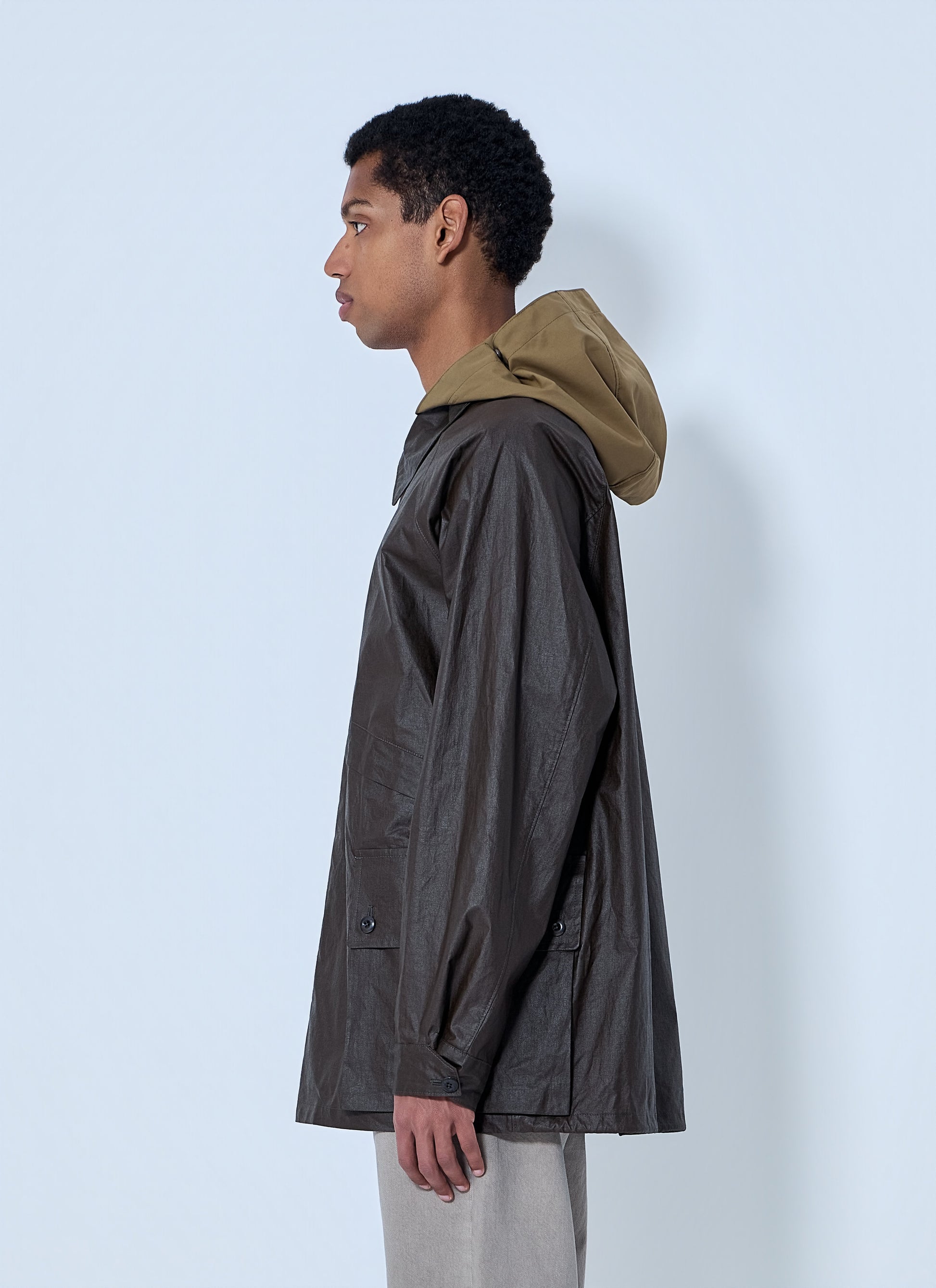 Lemaire Men Hooded Waxed Jacket LEMAIRE