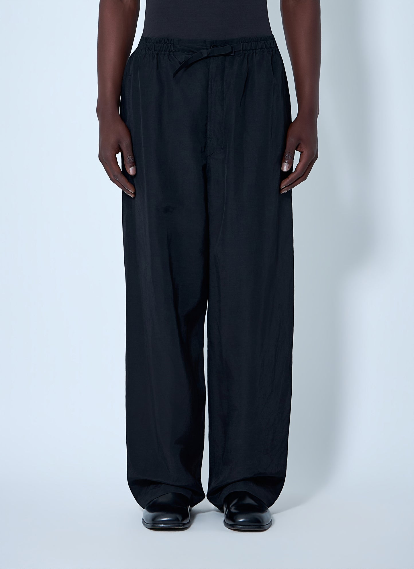 Lemaire Men Drawstring Wide-Leg Trousers LEMAIRE