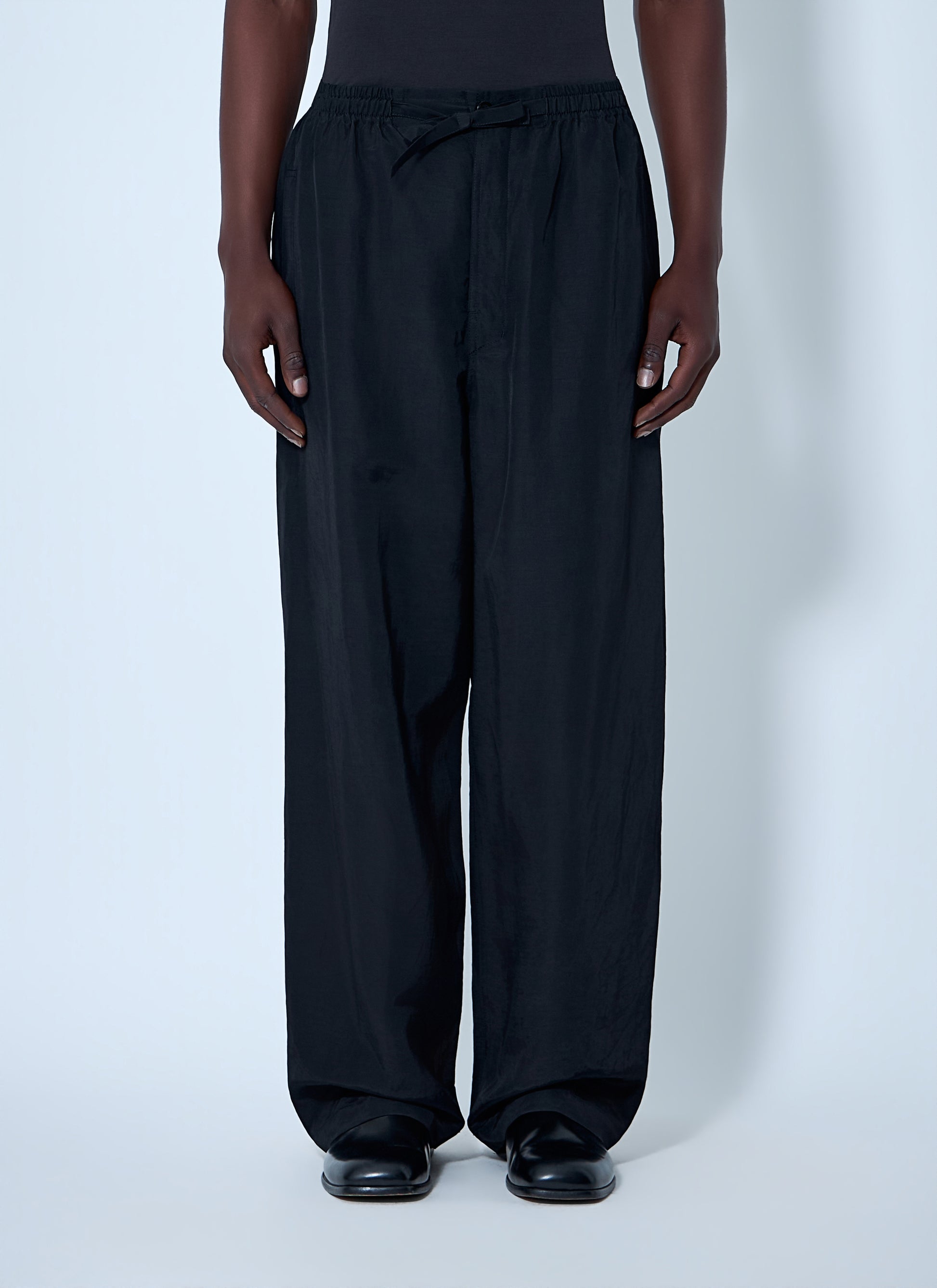 Lemaire Men Drawstring Wide-Leg Trousers LEMAIRE