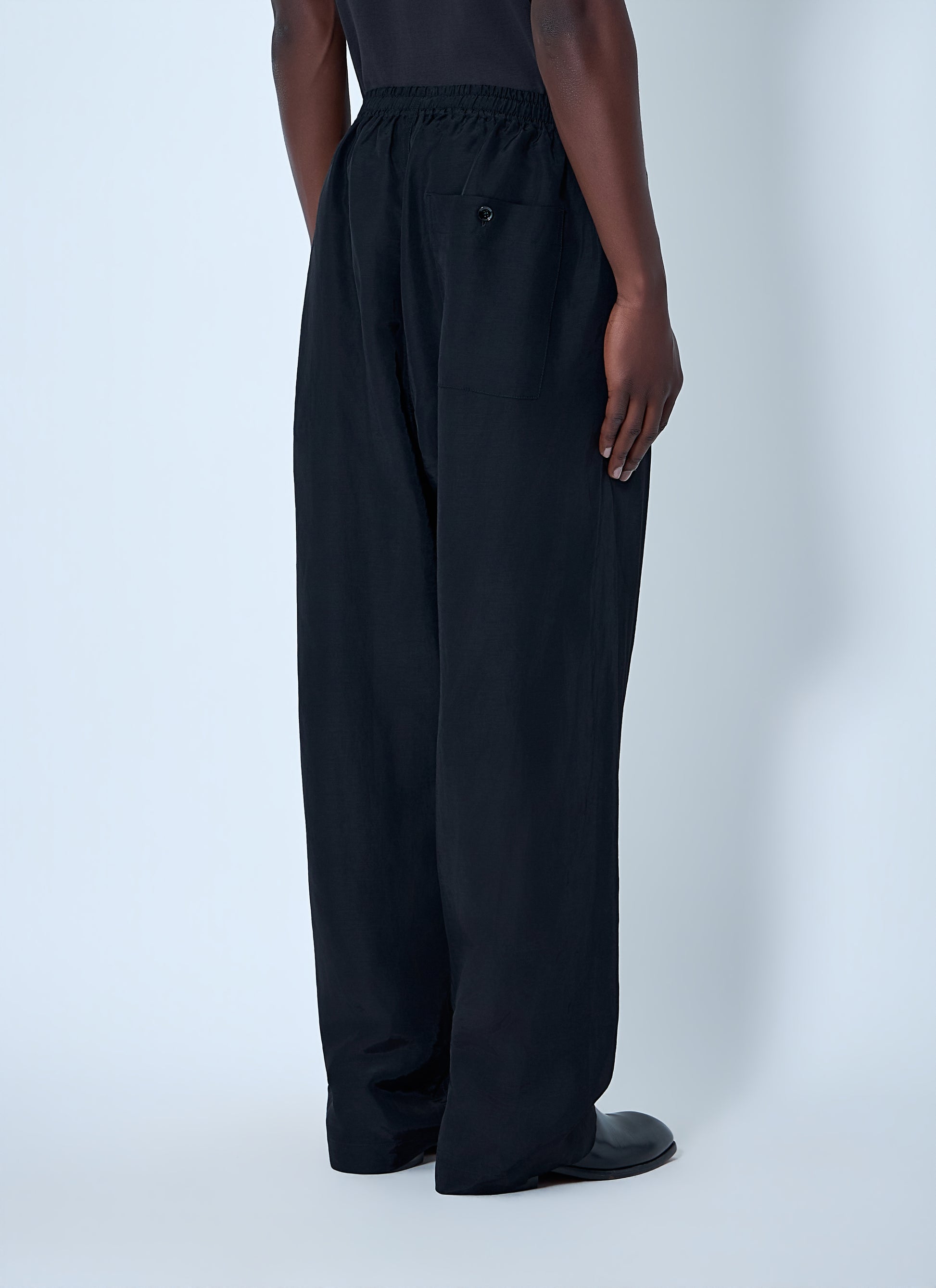 Lemaire Men Drawstring Wide-Leg Trousers LEMAIRE