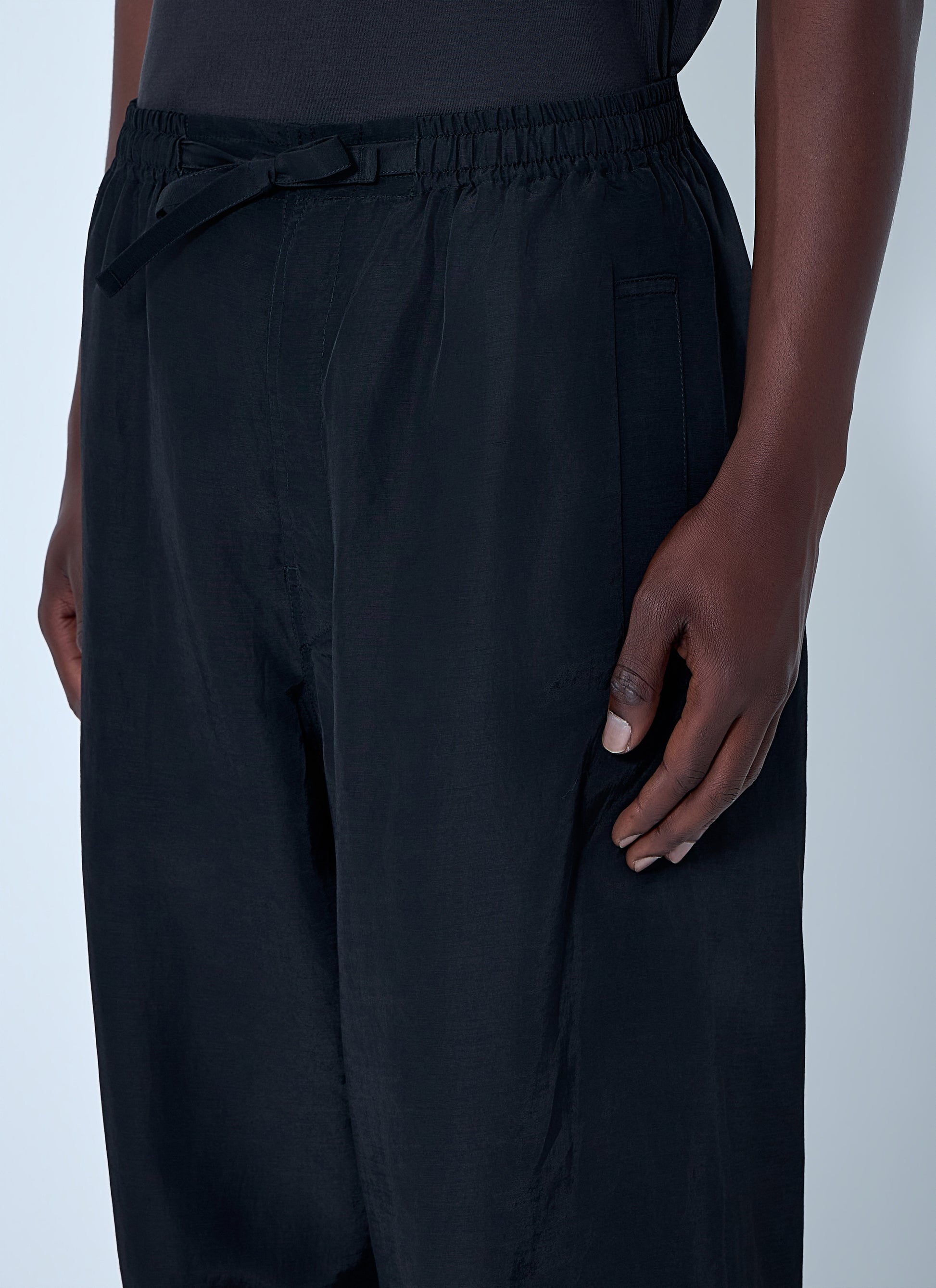 Lemaire Men Drawstring Wide-Leg Trousers LEMAIRE