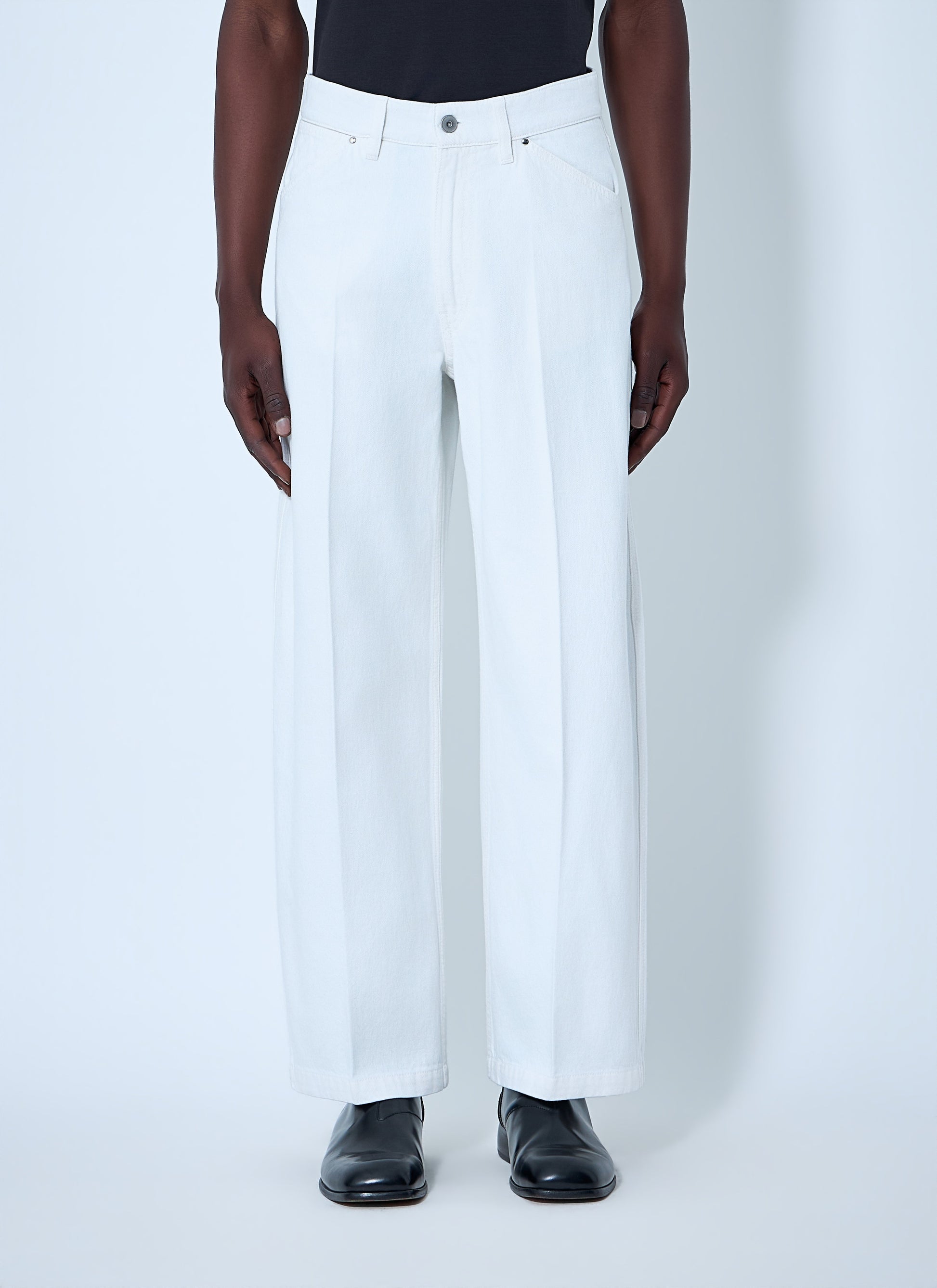 Lemaire Men Wide-Leg Denim Trousers LEMAIRE