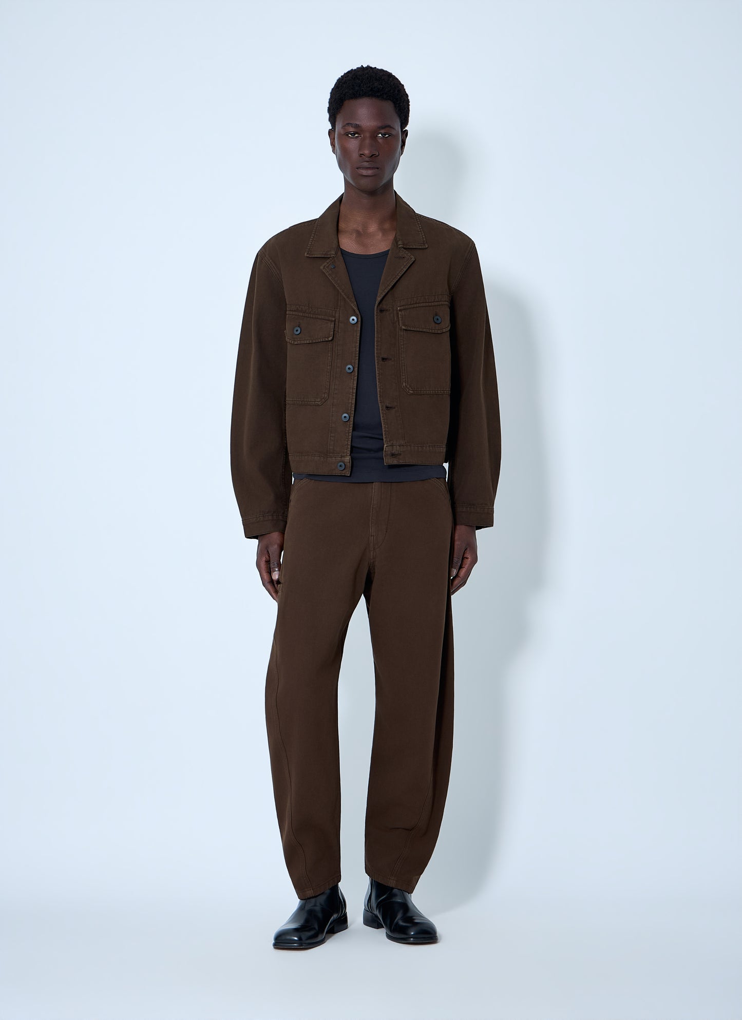 Lemaire Men Wide-Leg Denim Trousers LEMAIRE