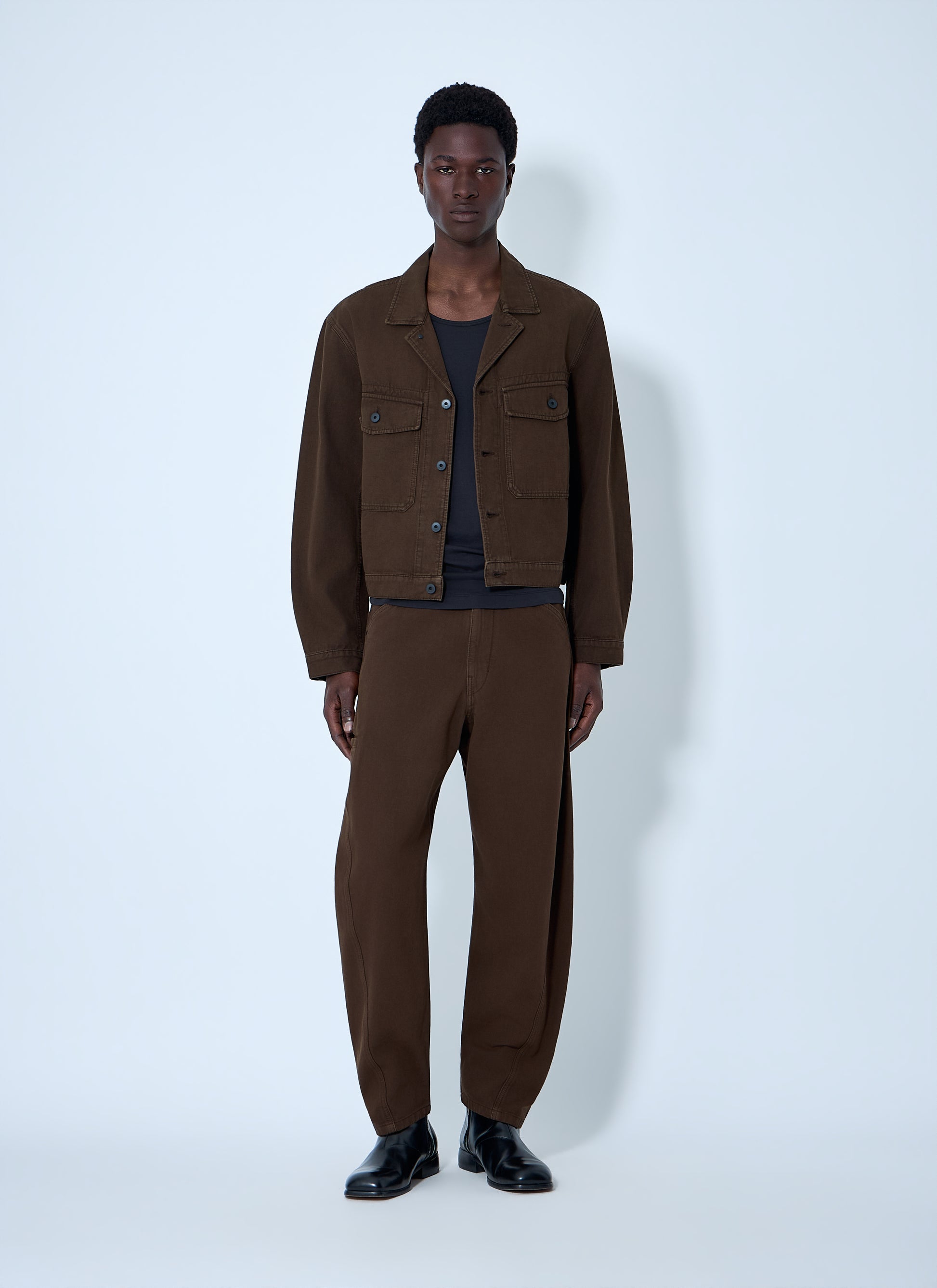 Lemaire Men Wide-Leg Denim Trousers LEMAIRE