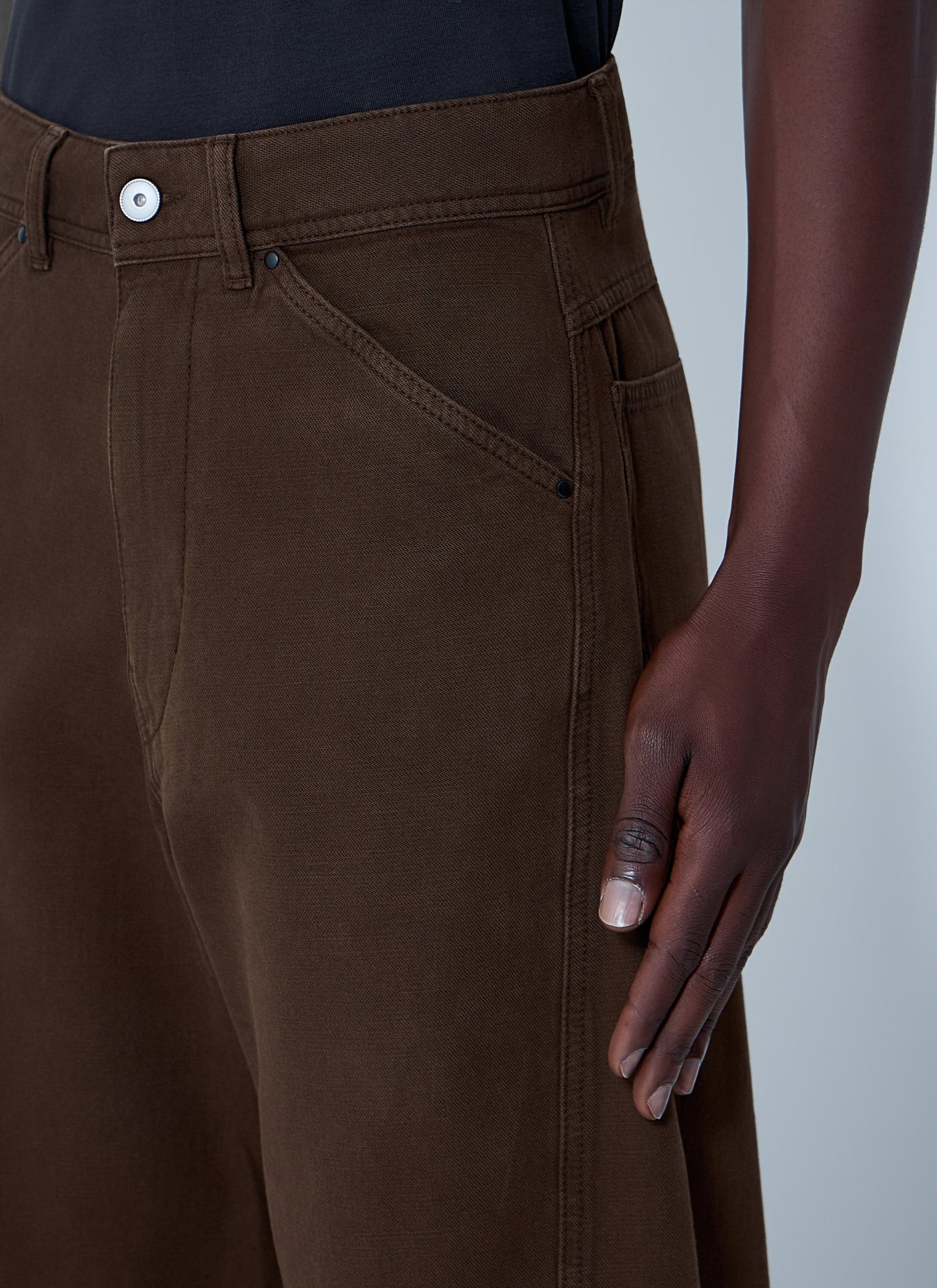 Lemaire Men Wide-Leg Denim Trousers LEMAIRE