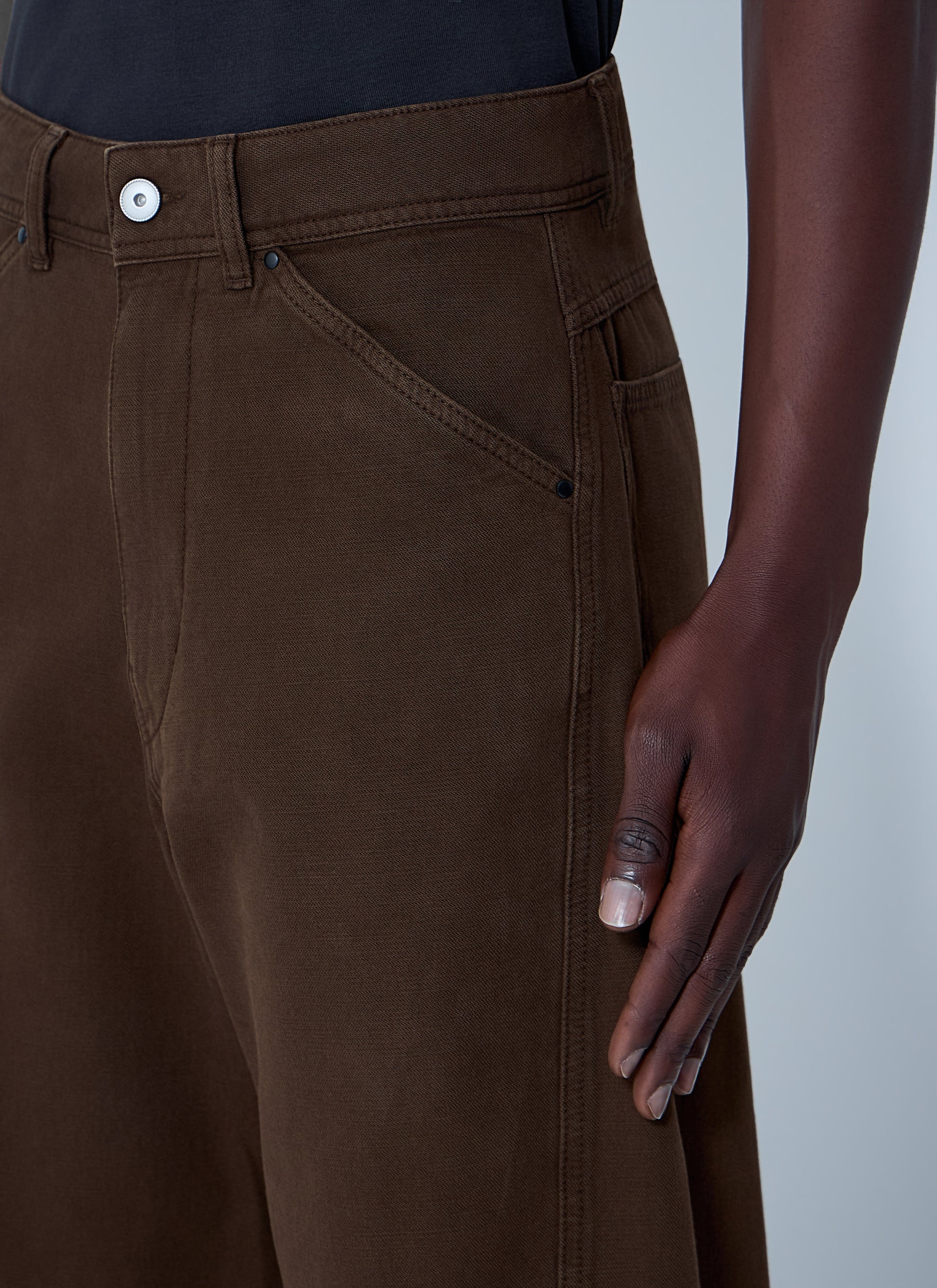 Lemaire Men Wide-Leg Denim Trousers LEMAIRE