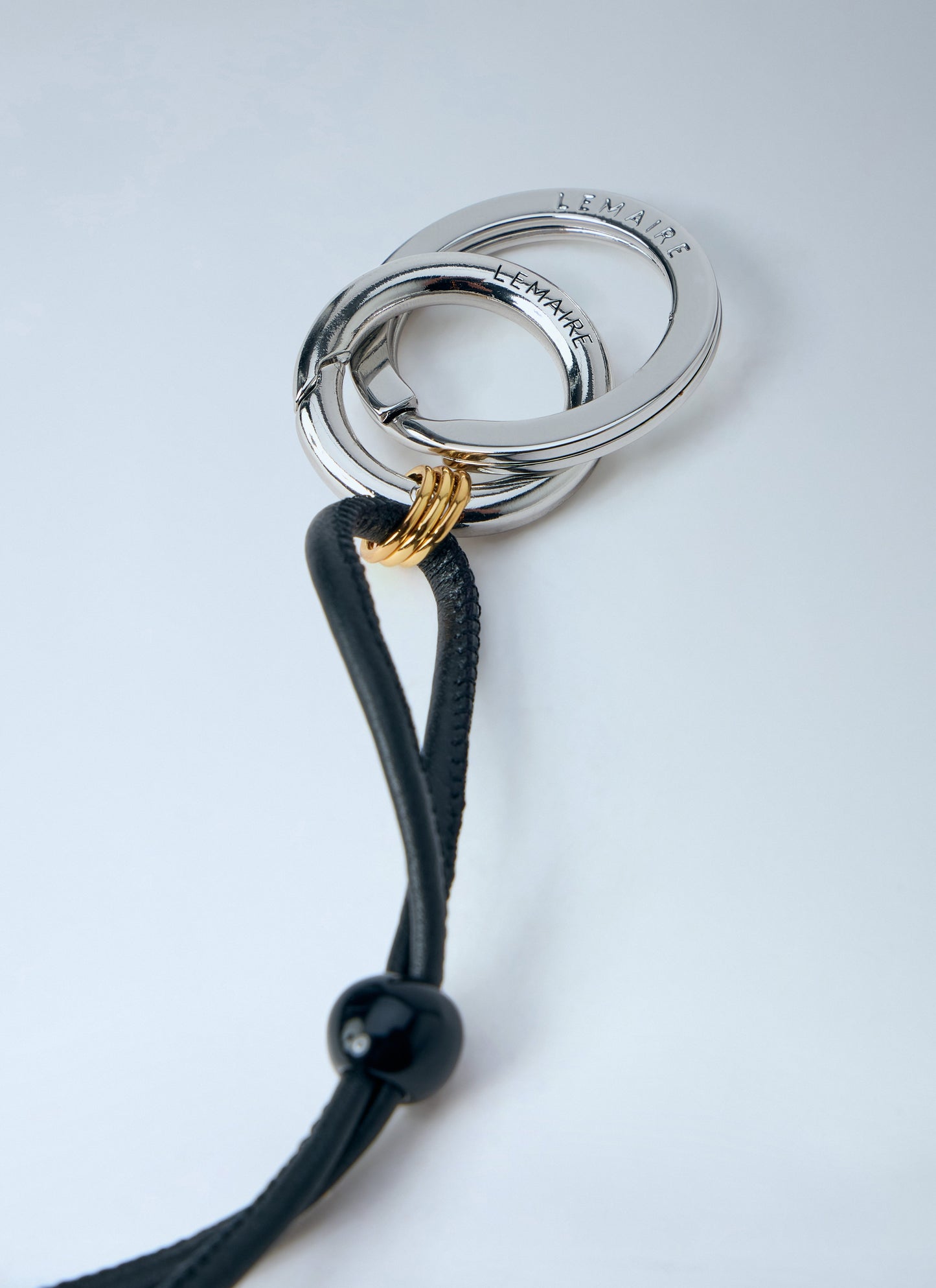 Lemaire Men Black Stripes Pendulum Bag Charm LEMAIRE