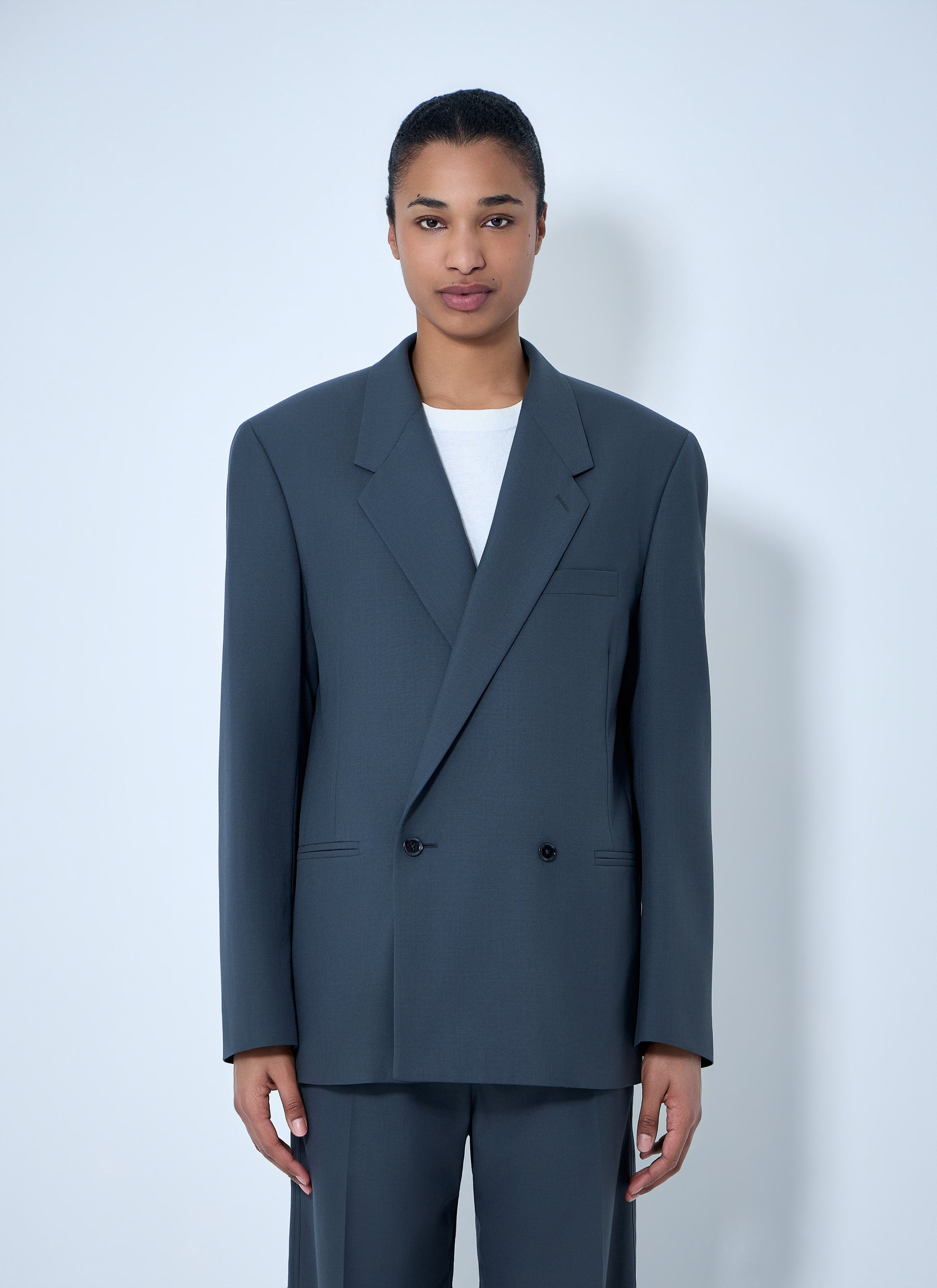 Lemaire Women Double-Breasted Wool Suit Blazer LEMAIRE