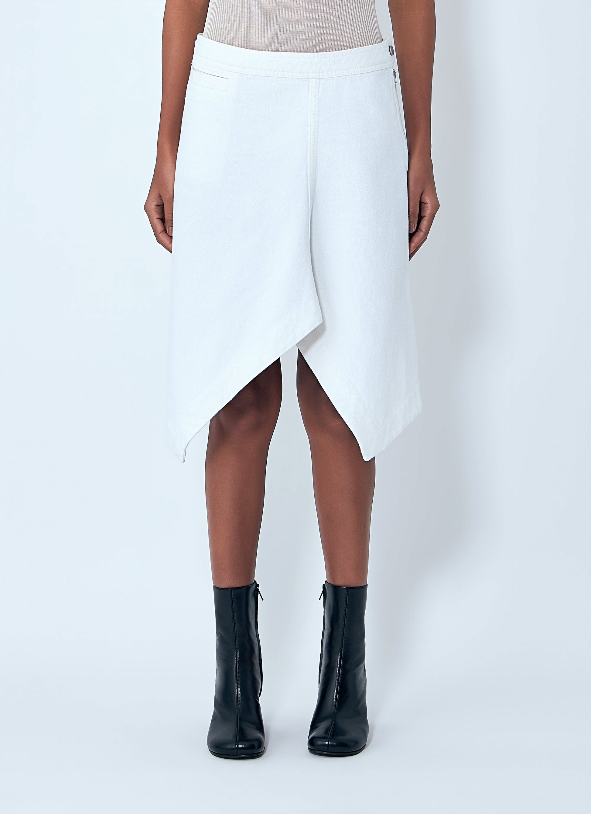 Lemaire Women Asymmetric Denim Skirt LEMAIRE