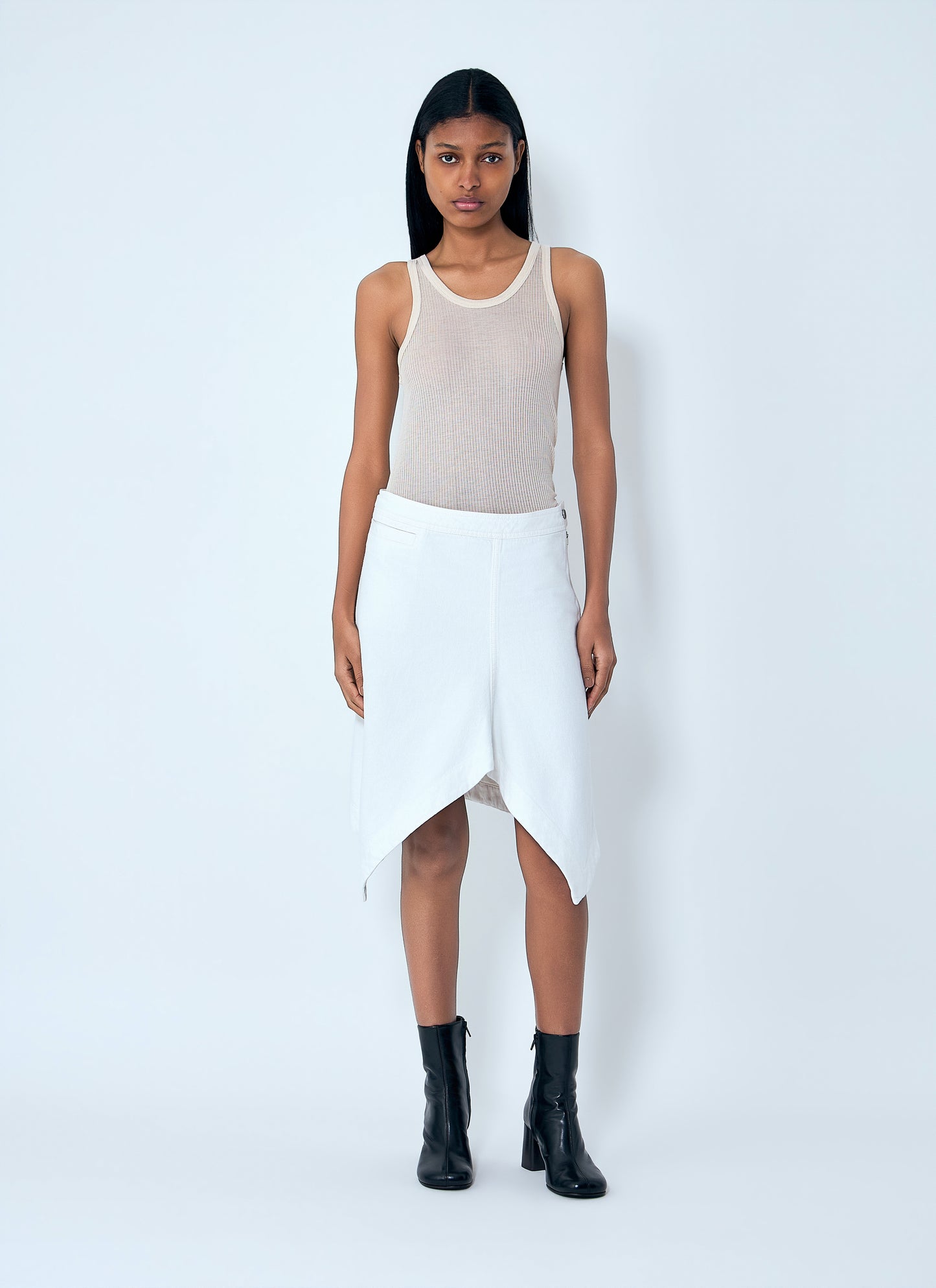 Lemaire Women Asymmetric Denim Skirt LEMAIRE