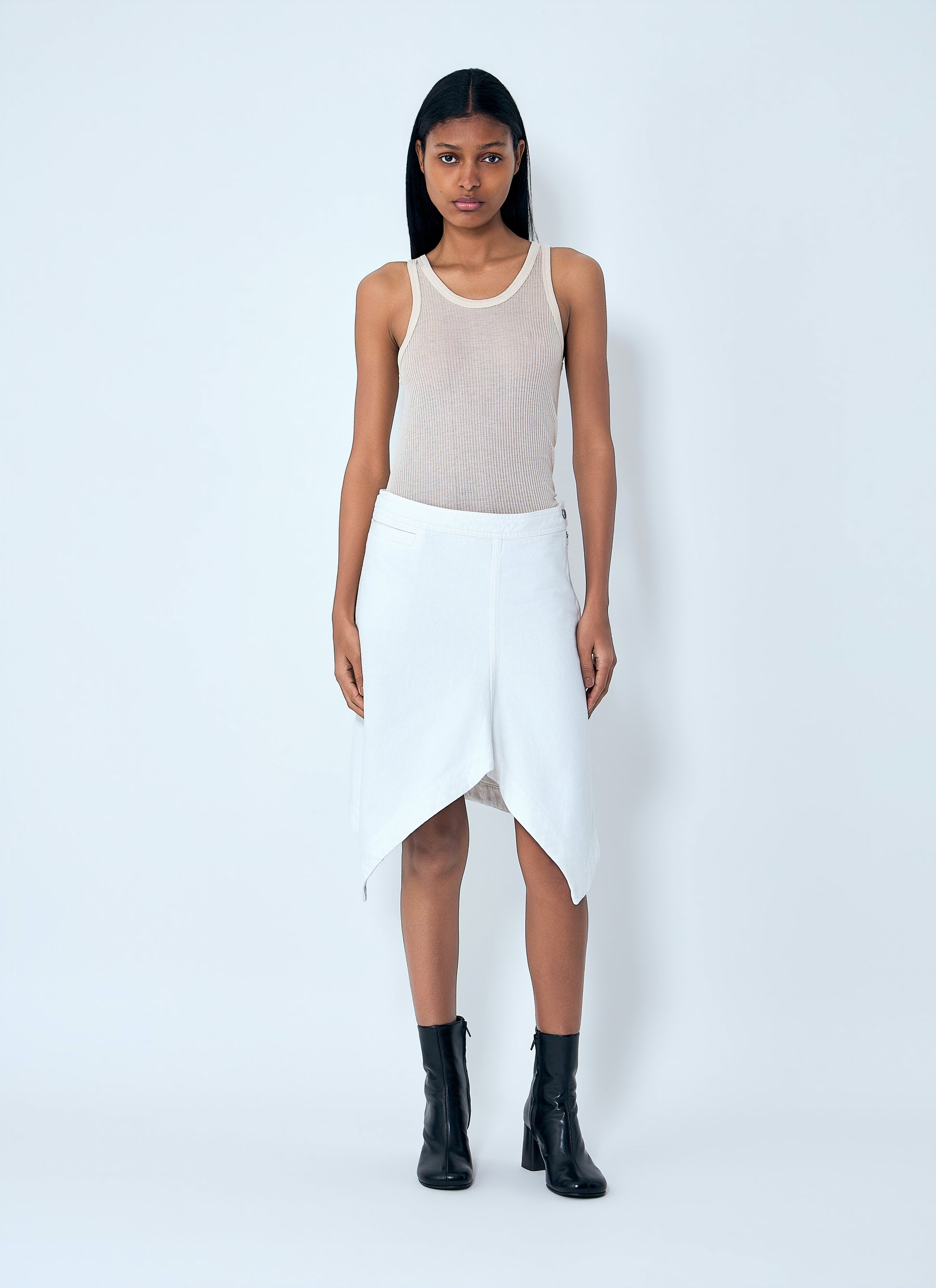 Lemaire Women Asymmetric Denim Skirt LEMAIRE