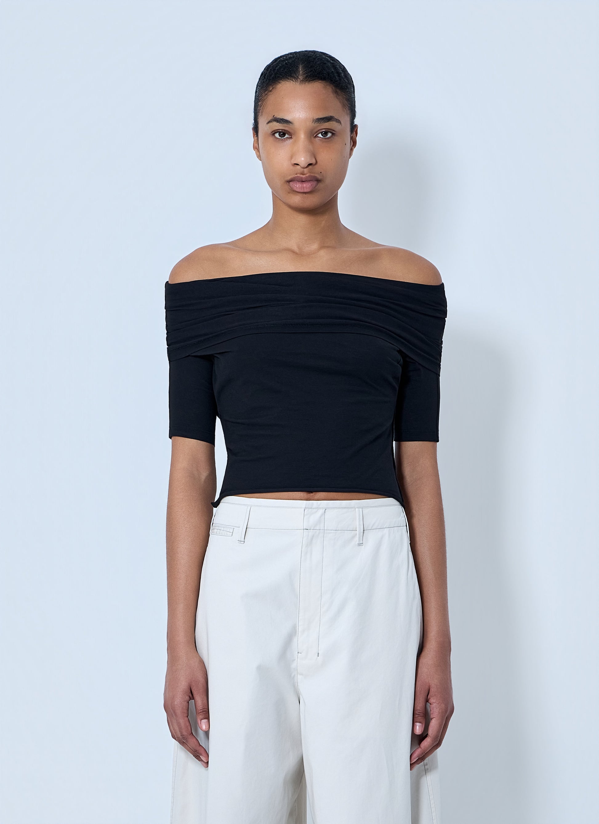 Lemaire Women Short Sleeve Twisted Top LEMAIRE