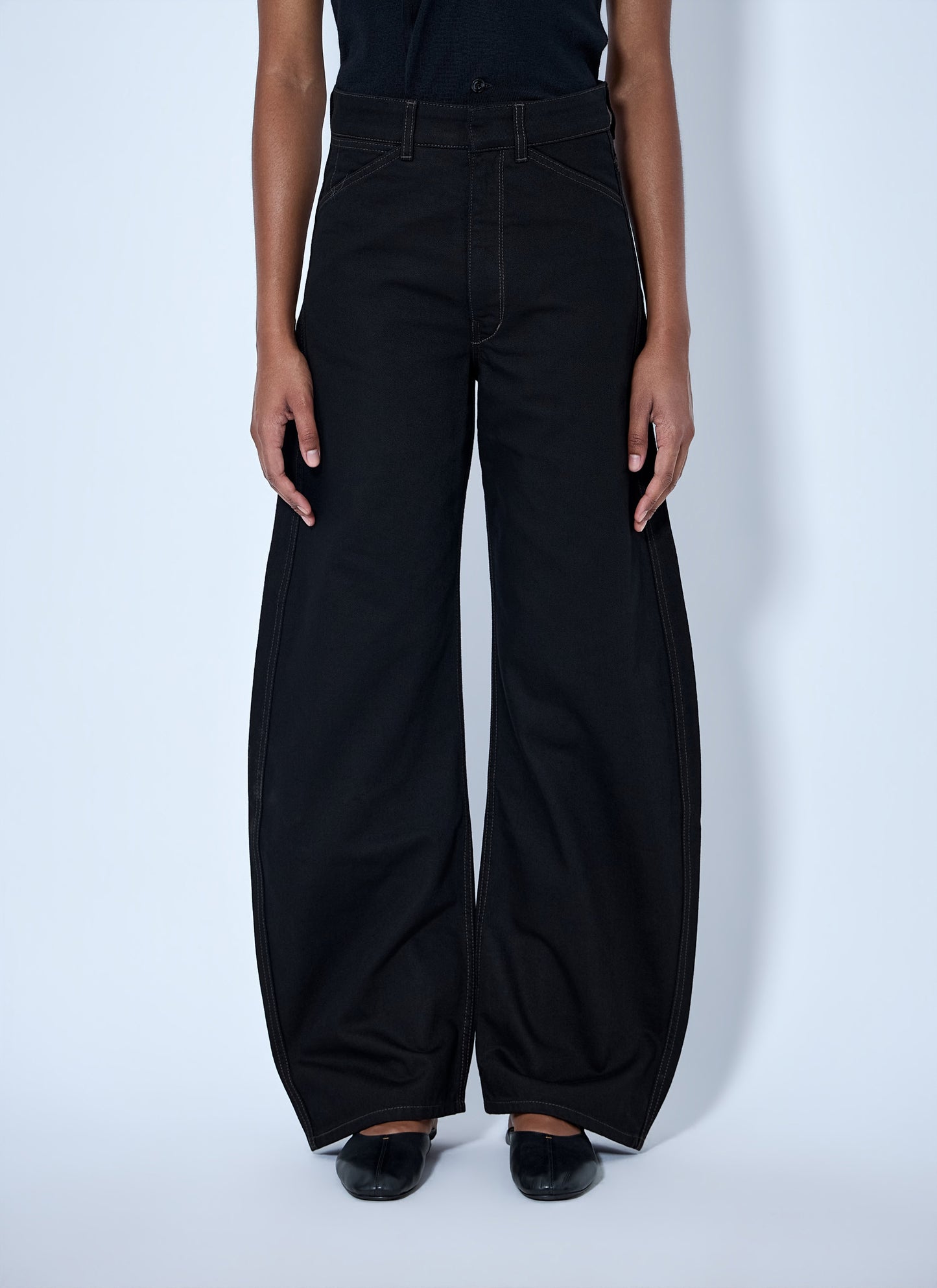 Lemaire Women High Waisted Curved Pants LEMAIRE