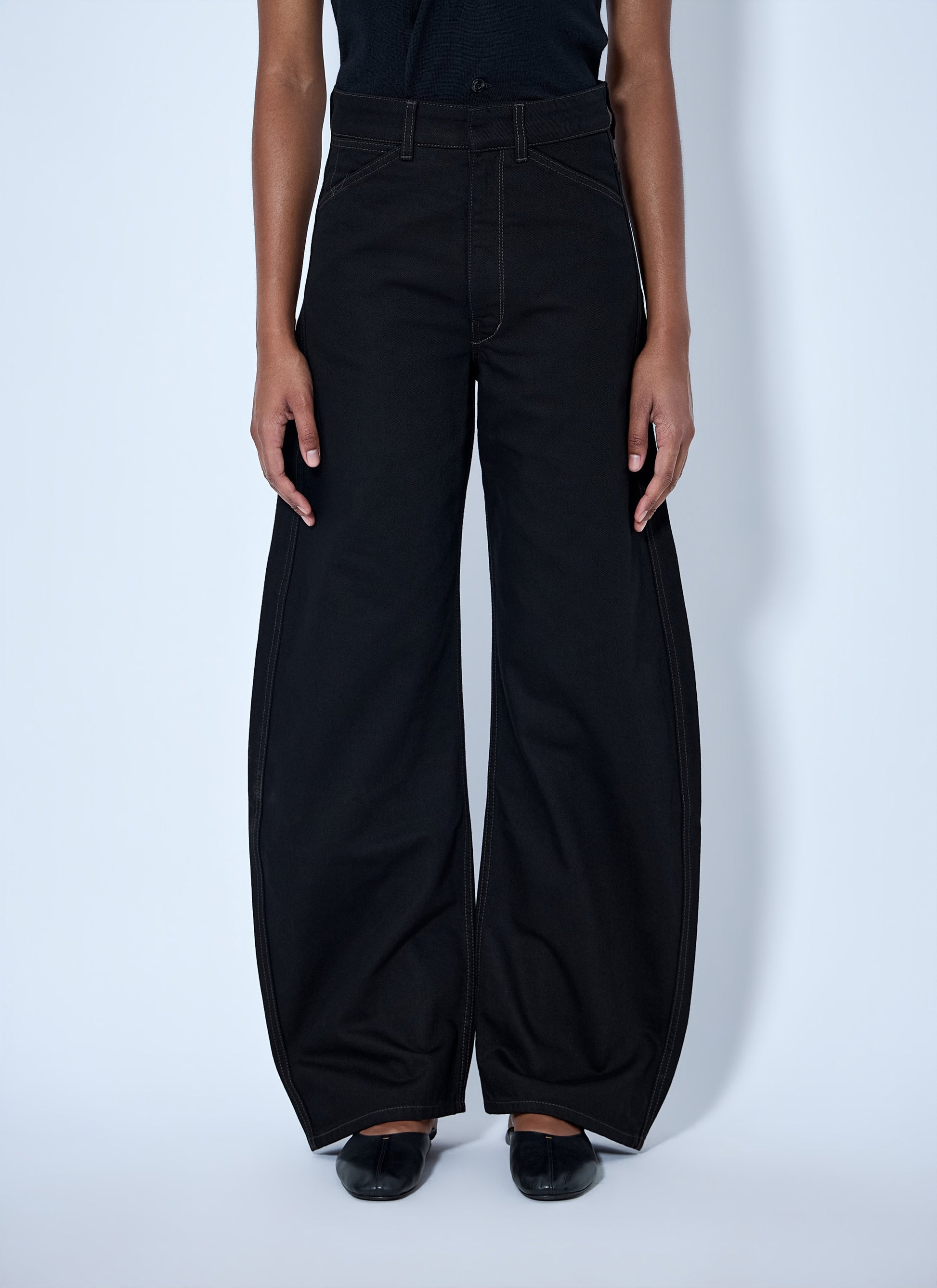 Lemaire Women High Waisted Curved Pants LEMAIRE