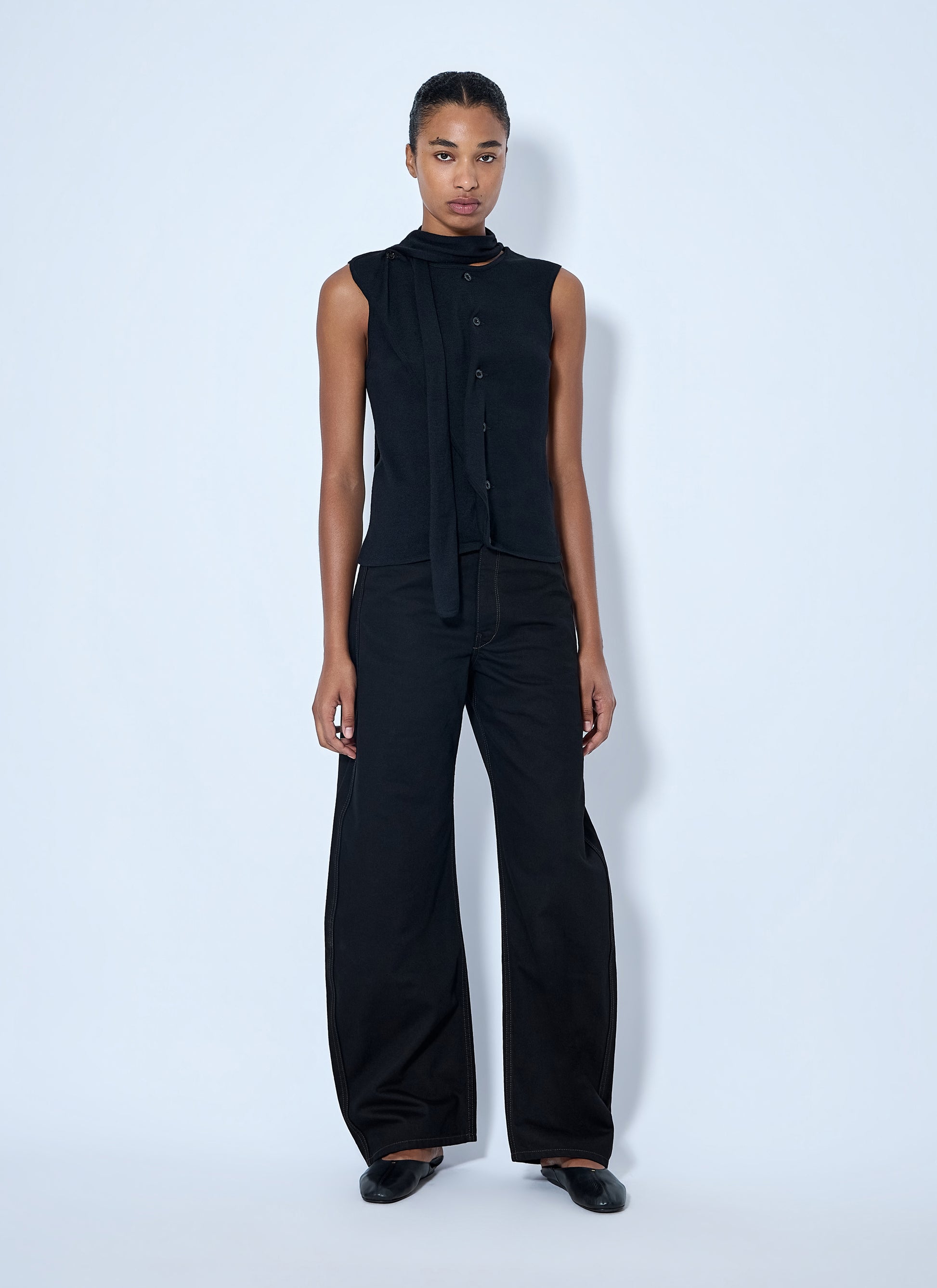 Lemaire Women High Waisted Curved Pants LEMAIRE
