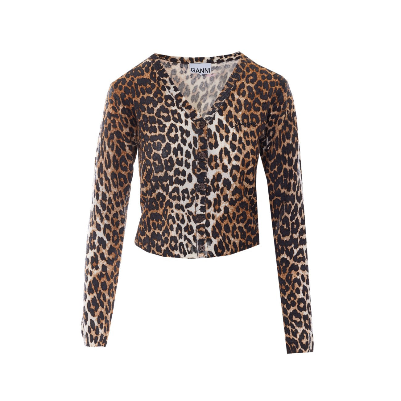 Ganni Women Leo Print Cardigan GANNI