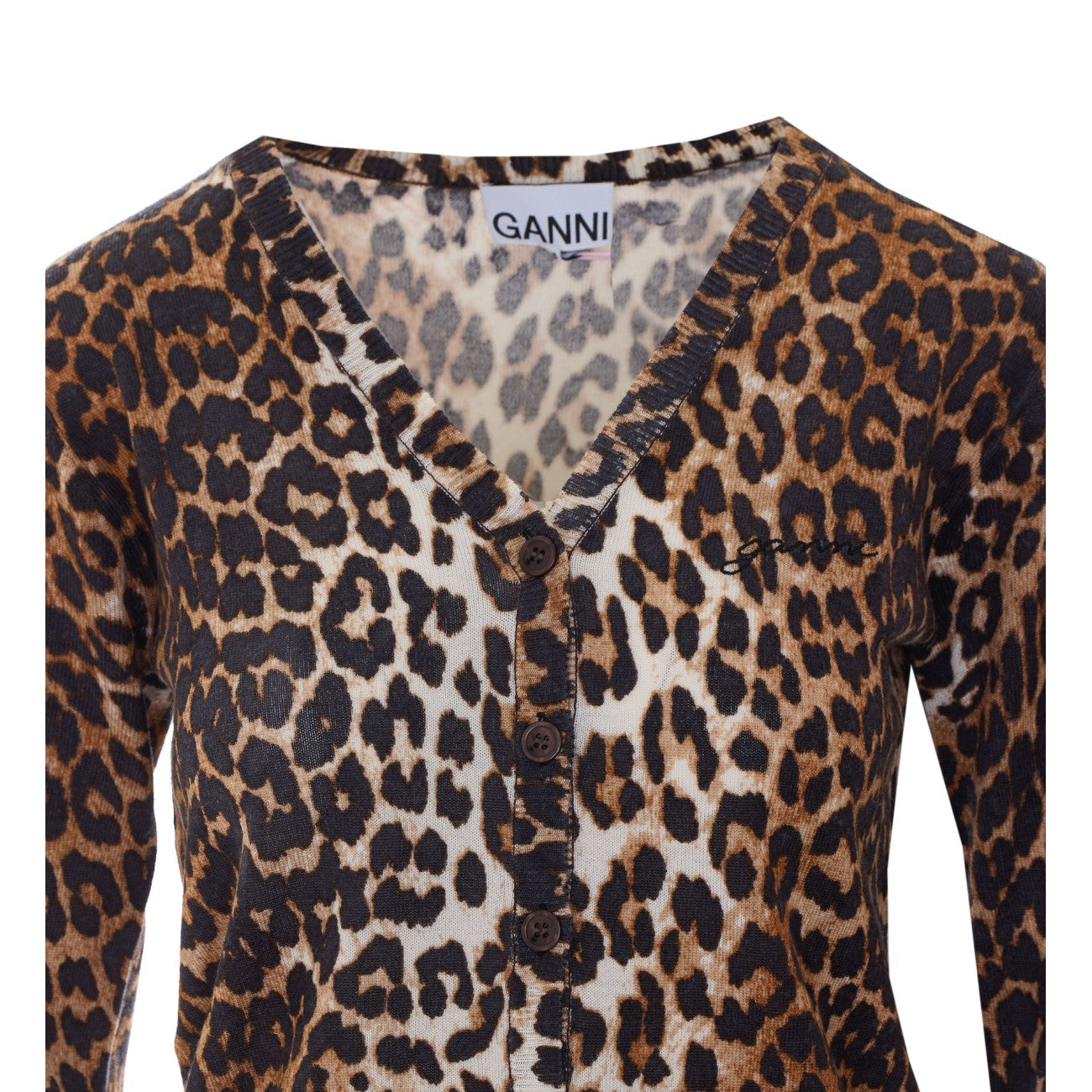 Ganni Women Leo Print Cardigan GANNI