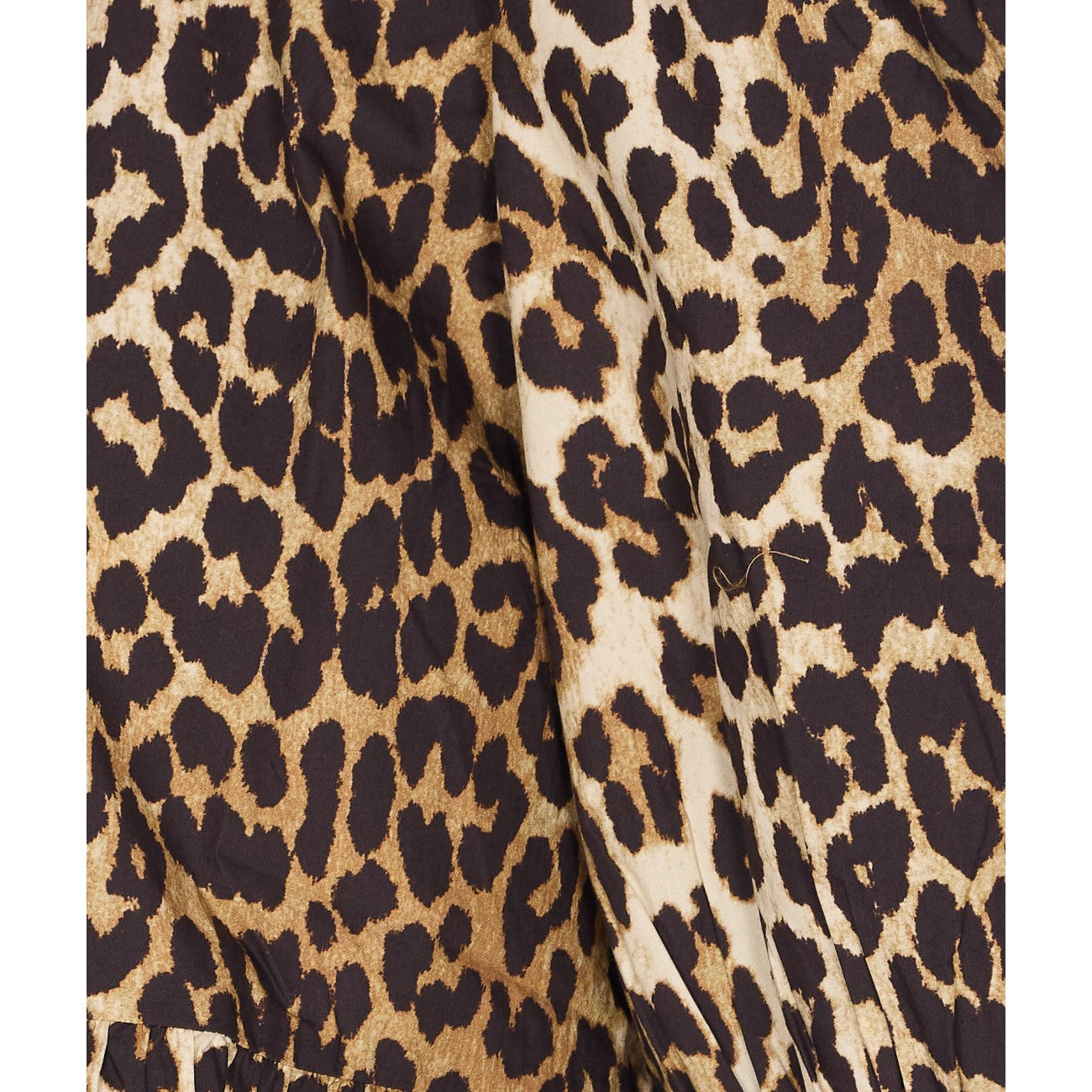 Ganni Women Leopard Peplum Shirt GANNI