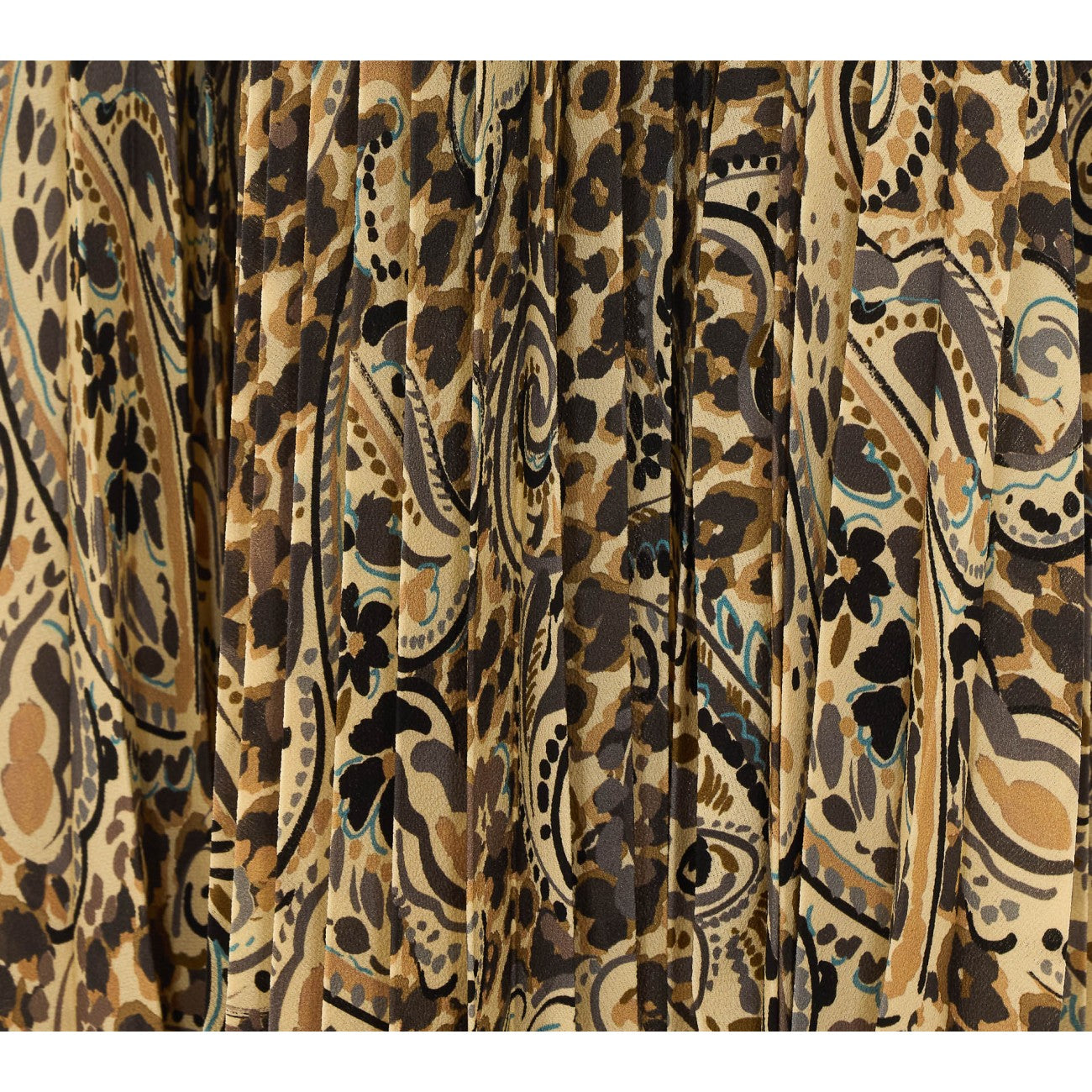 Etro Women Leopard Pleated Skirt ETRO