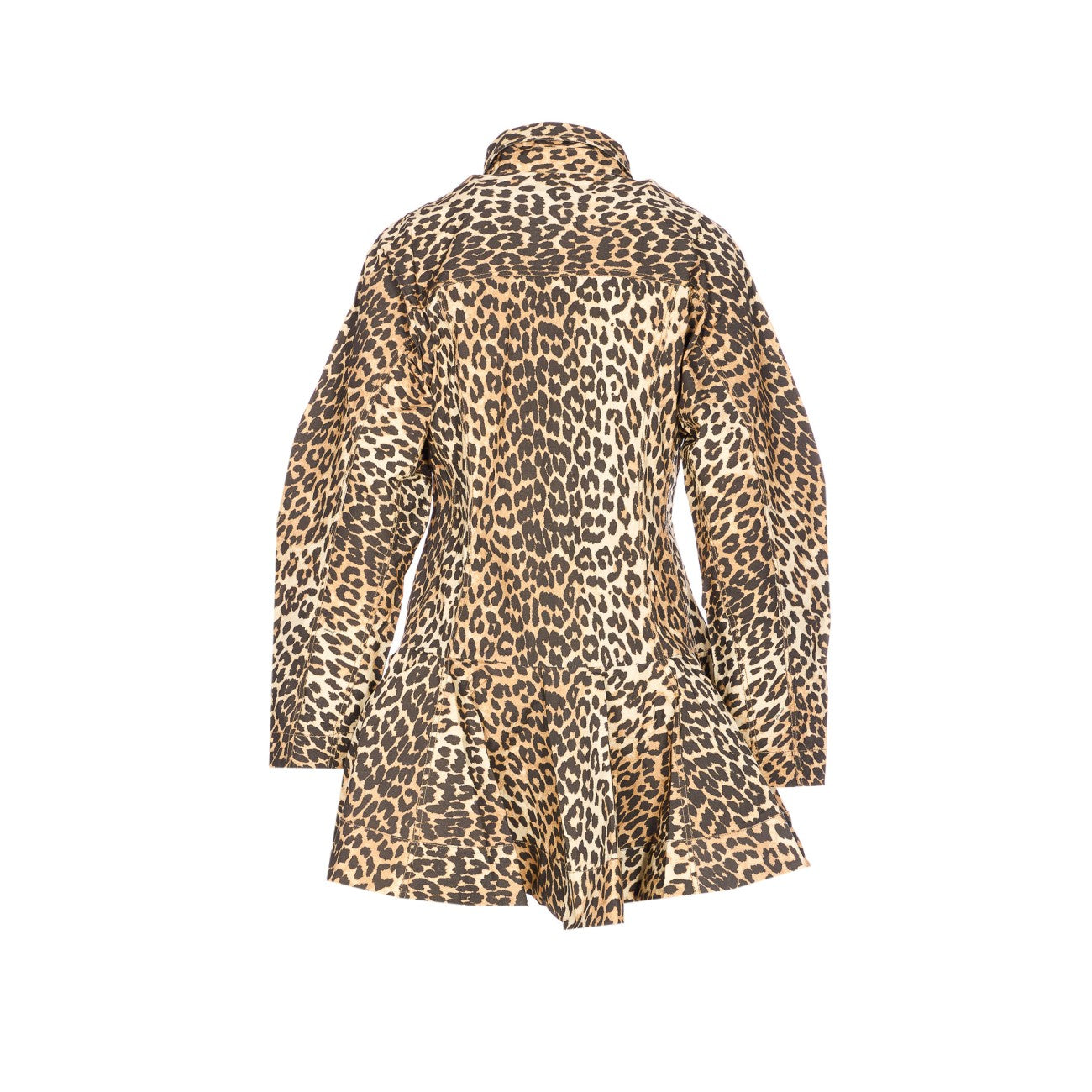 Ganni Women Leopard Shirt Dress GANNI