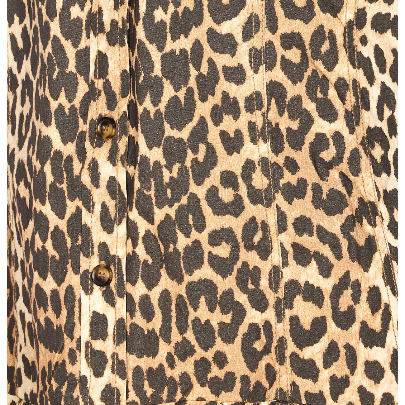 Ganni Women Leopard Shirt Dress GANNI