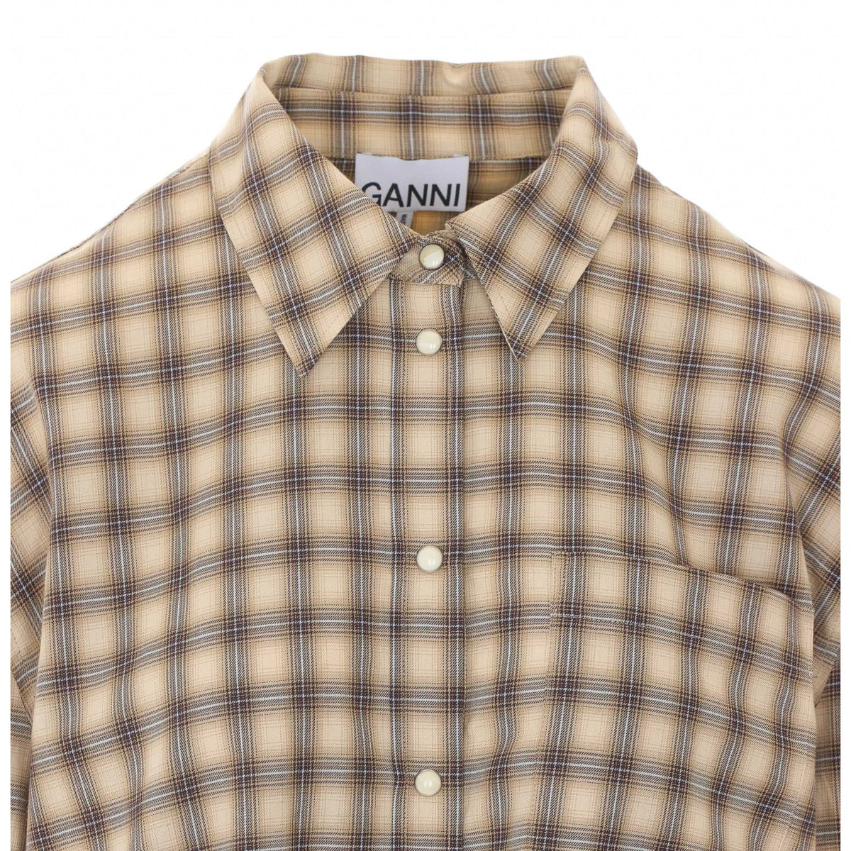 Ganni Women Light Check Shirt GANNI