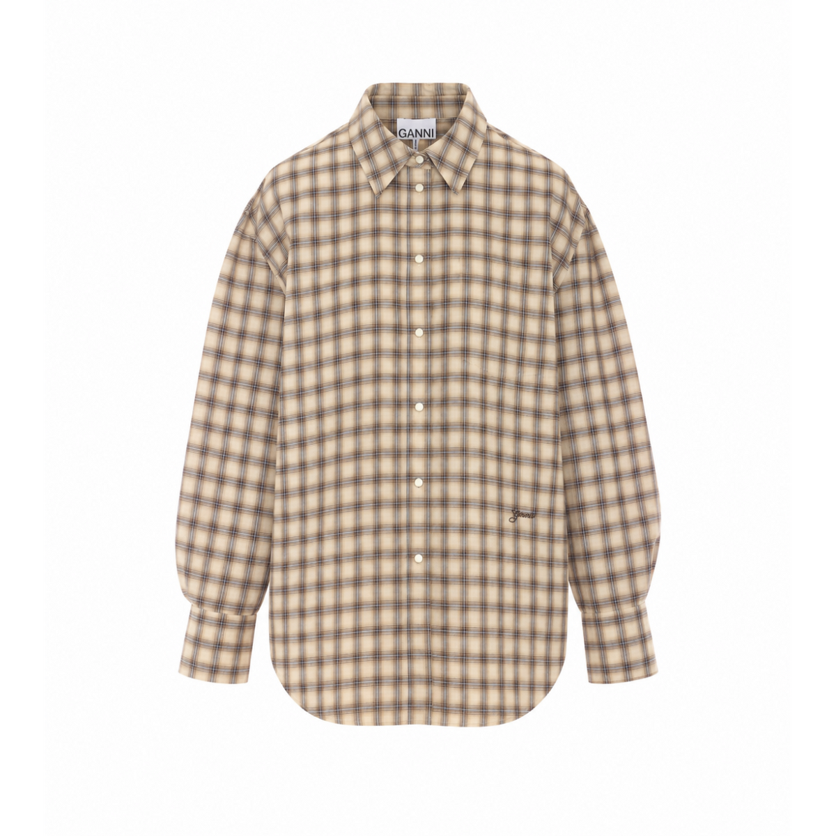 Ganni Women Light Check Shirt GANNI