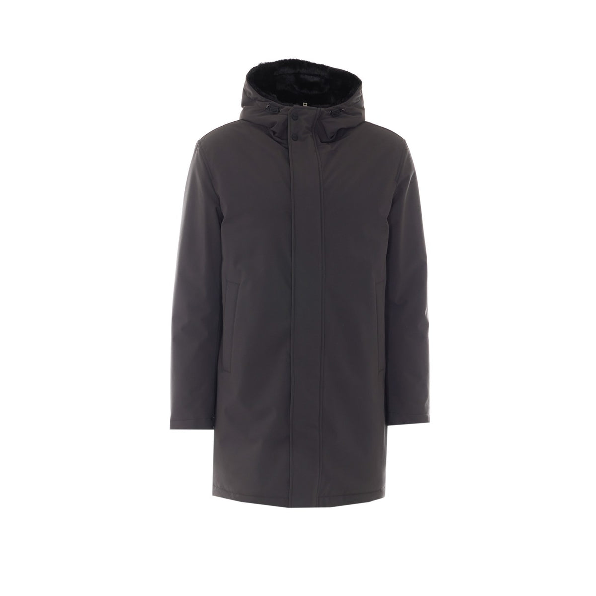 Herno Men Light Faux Fur And Matt Twill Parka HERNO