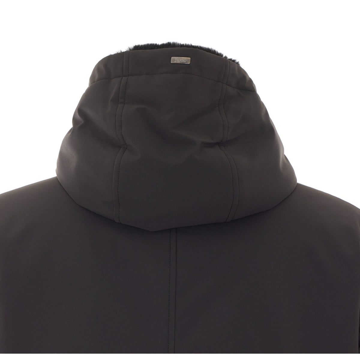 Herno Men Light Faux Fur And Matt Twill Parka HERNO
