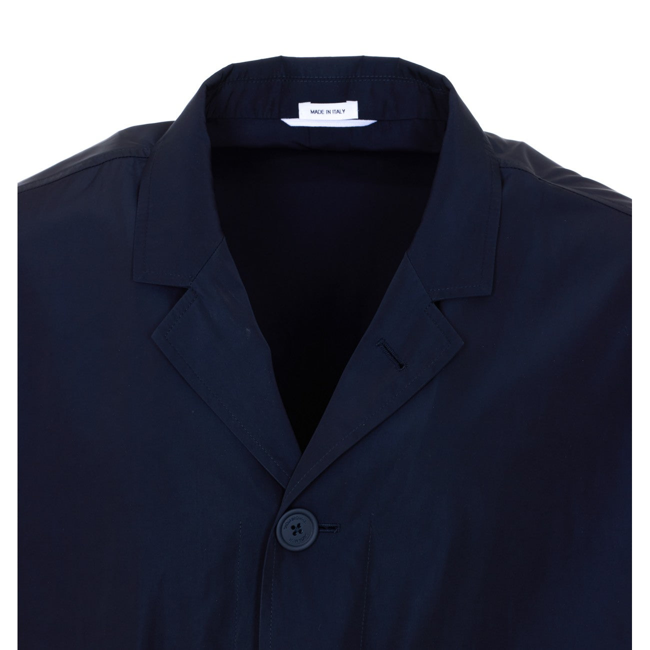 Thom Browne Men Light Memory Tech Packable Sportcoat With Logo Print THOM BROWNE