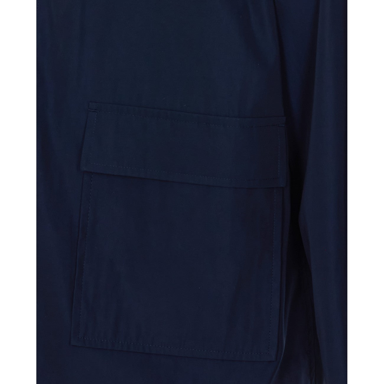 Thom Browne Men Light Memory Tech Packable Sportcoat With Logo Print THOM BROWNE