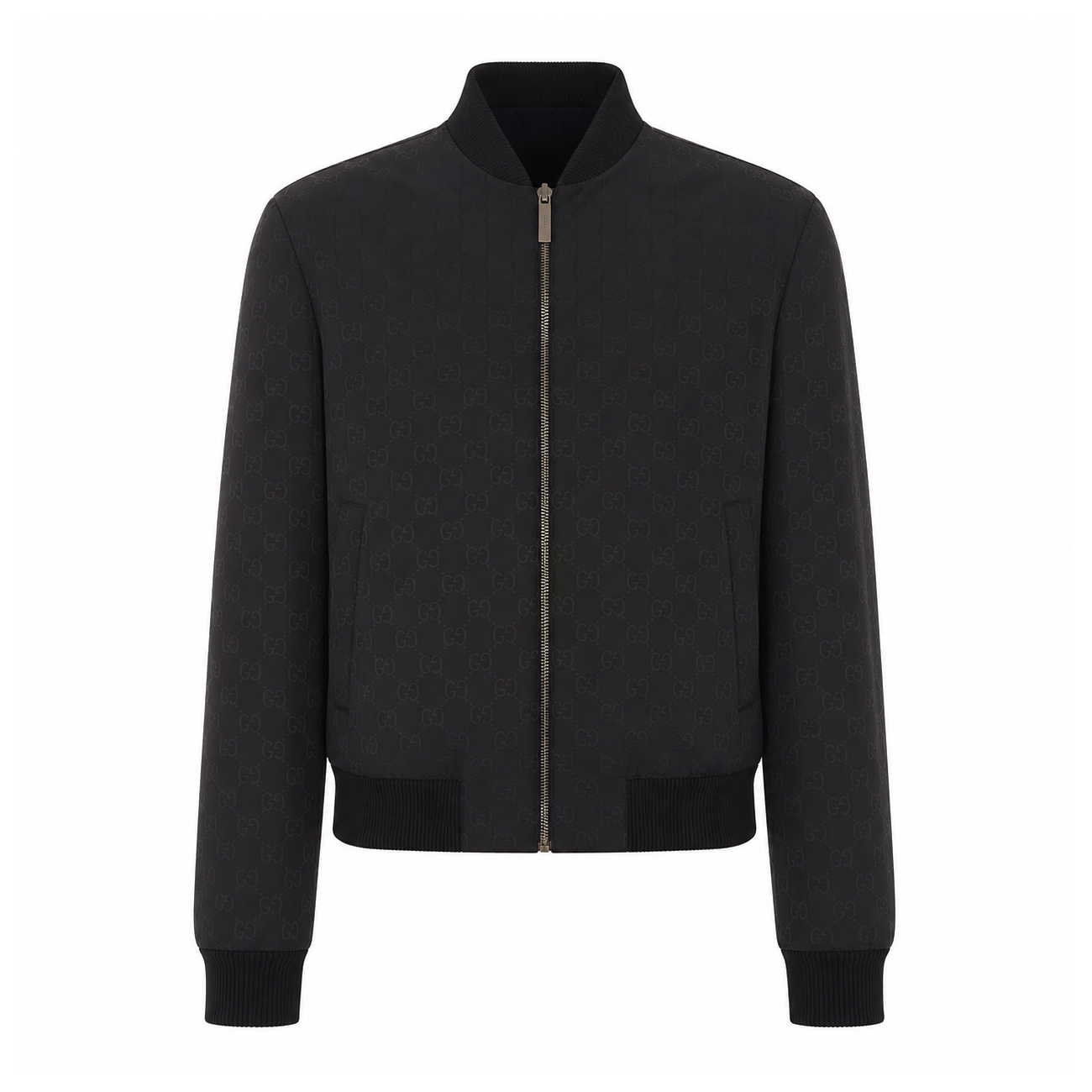 Gucci Men Lightweight Silk Faille Reversible Zipper Jacket GUCCI