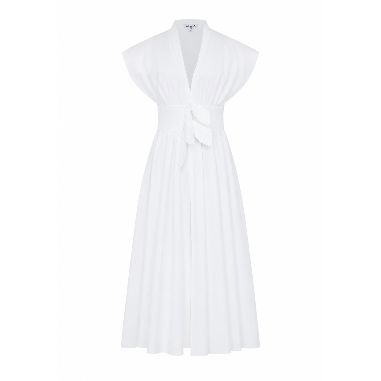 Alaia Women Linen Blend Belt Dress