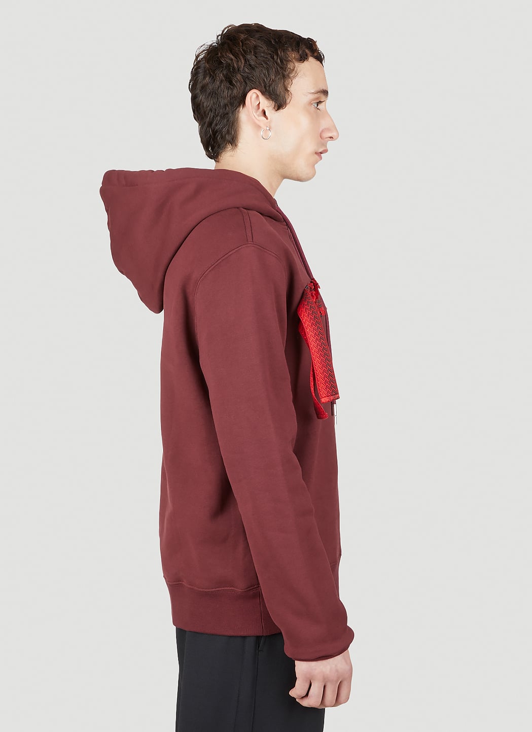 Lanvin Men Embroidered Logo Hooded Sweatshirt LANVIN