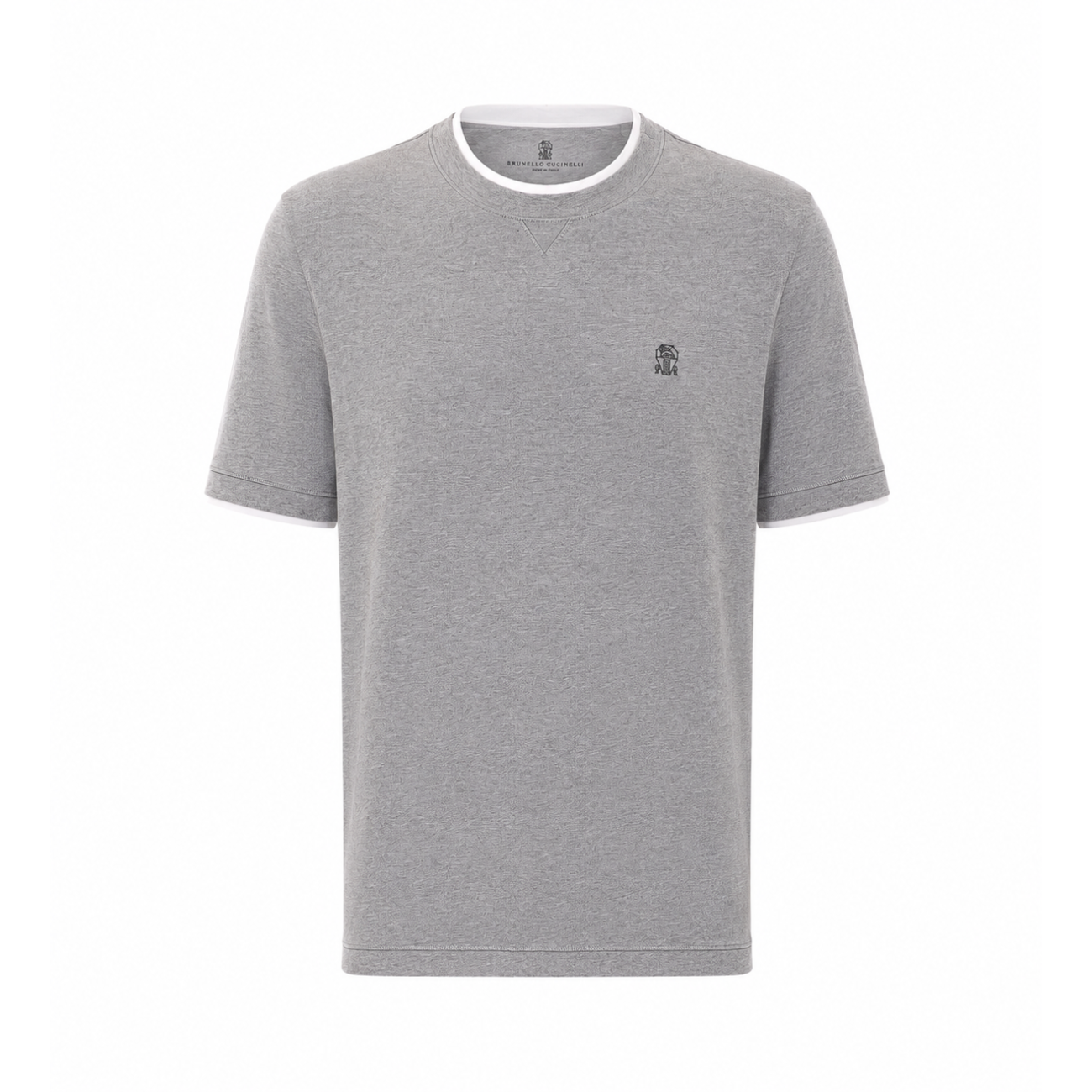 Brunello Cucinelli Men Logo And Faux Layering T-Shirt