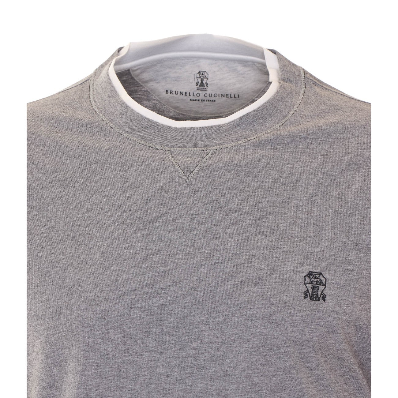 Brunello Cucinelli Men Logo And Faux Layering T-Shirt