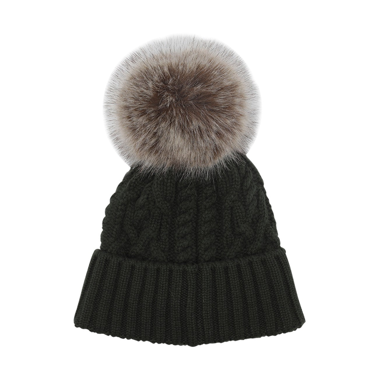Moncler Women Logo Beanie With Pon Pon MONCLER