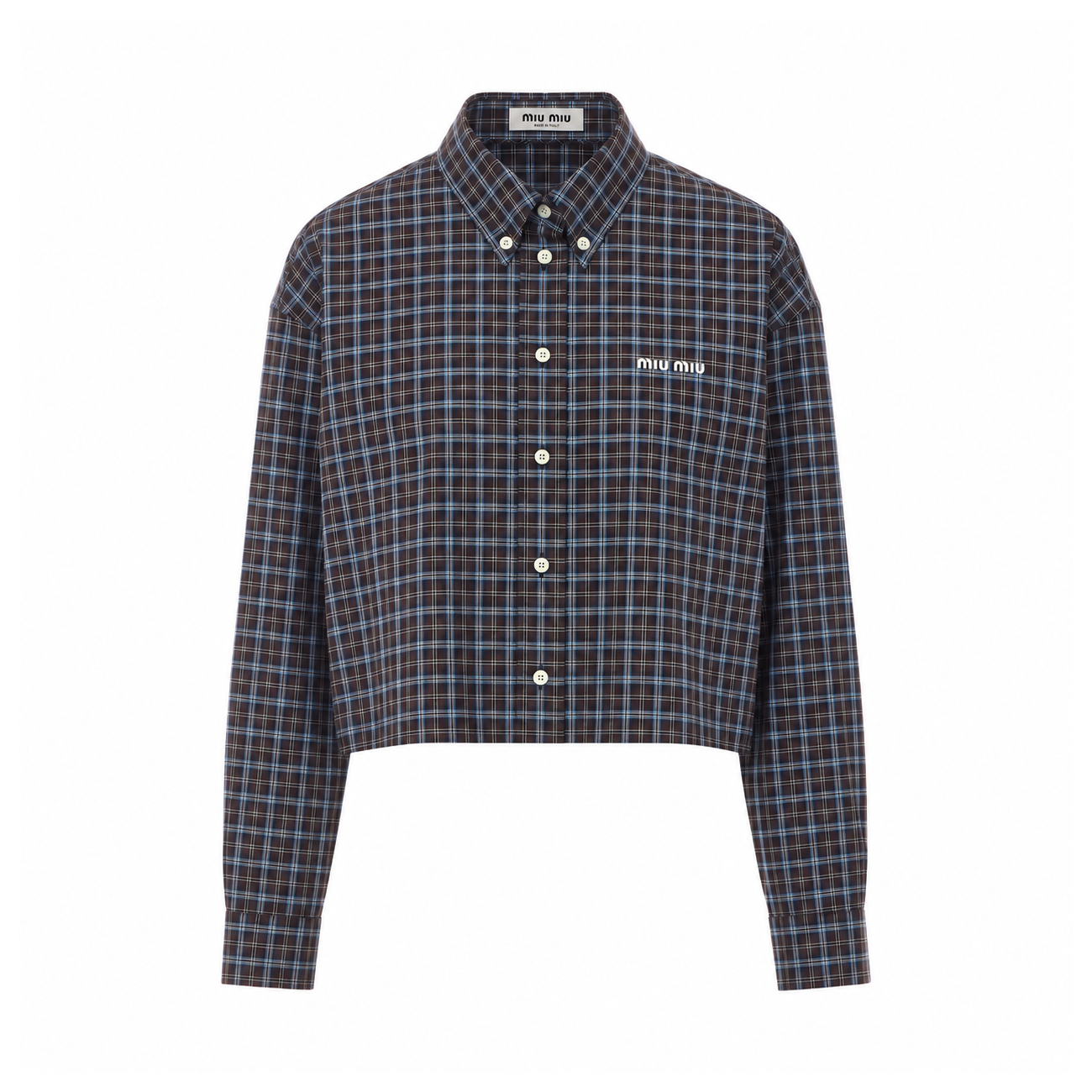 Miu Miu Women Logo Check Shirt MIU MIU