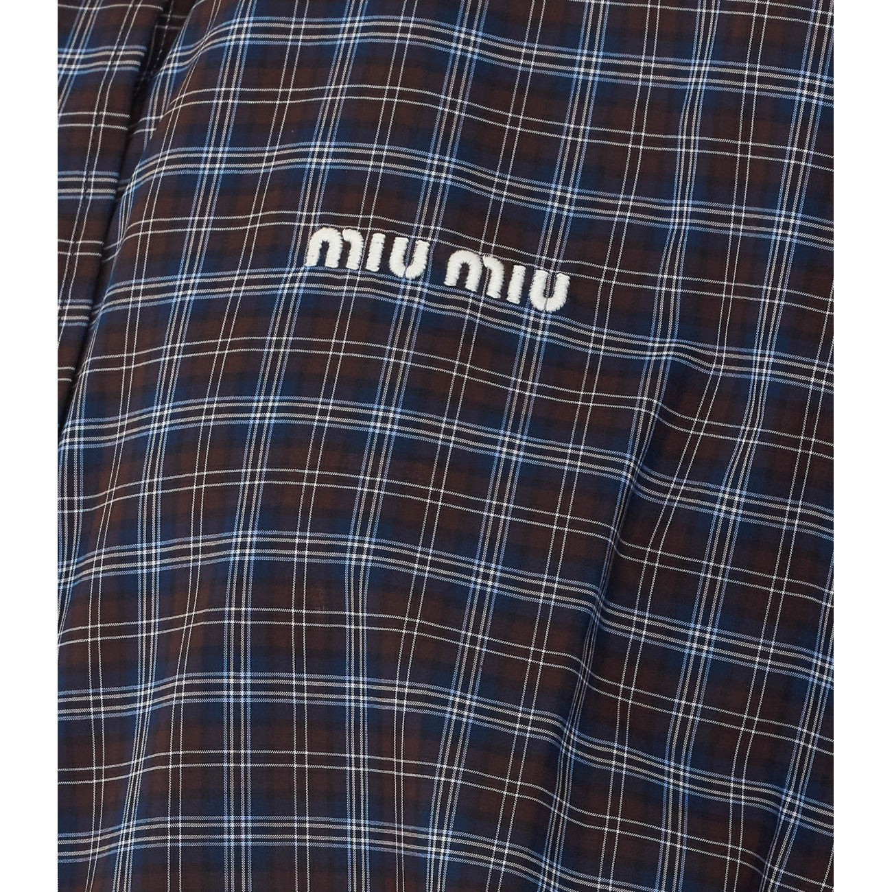Miu Miu Women Logo Check Shirt MIU MIU
