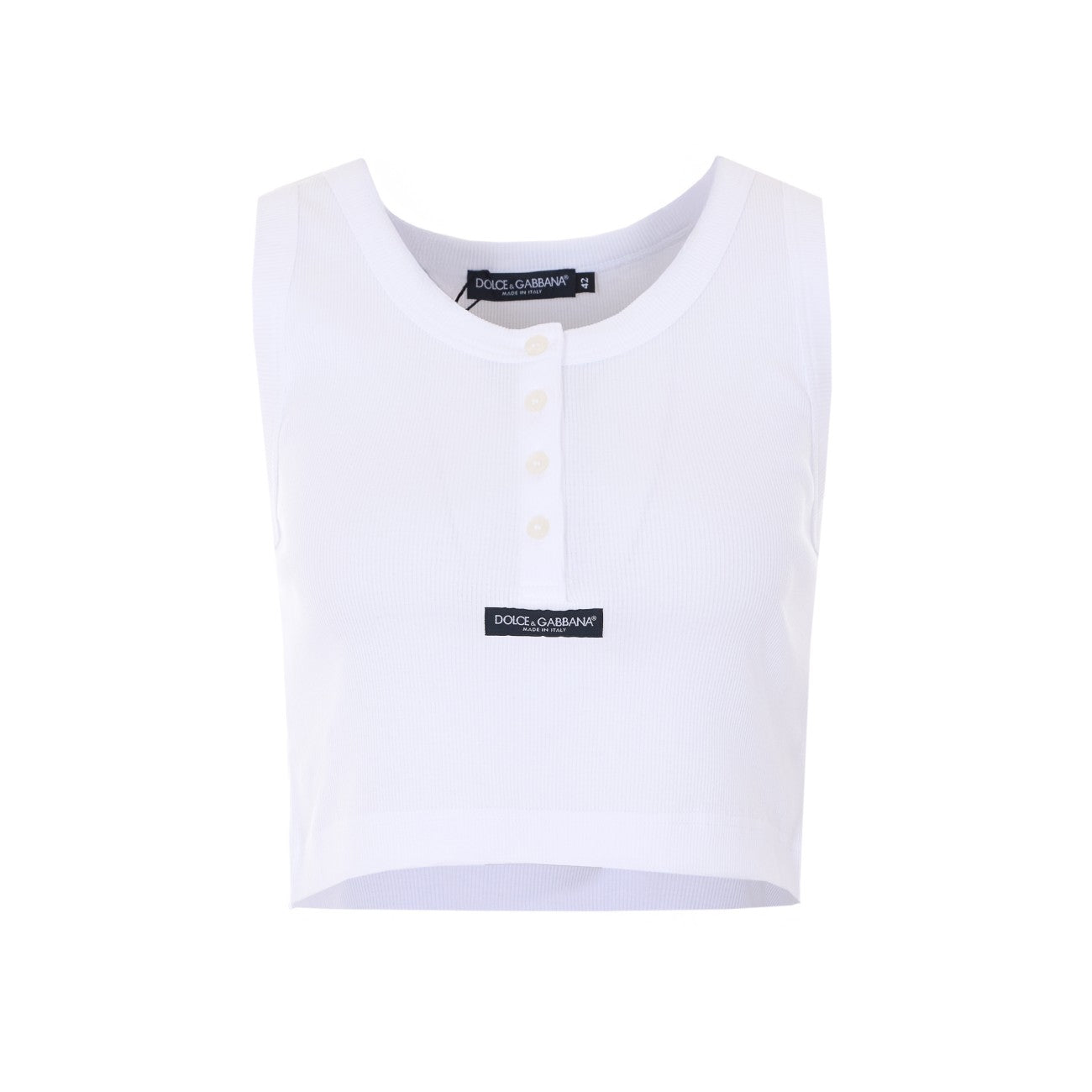 Dolce&Gabbana Women Logo Cropped Tank Top DOLCE & GABBANA