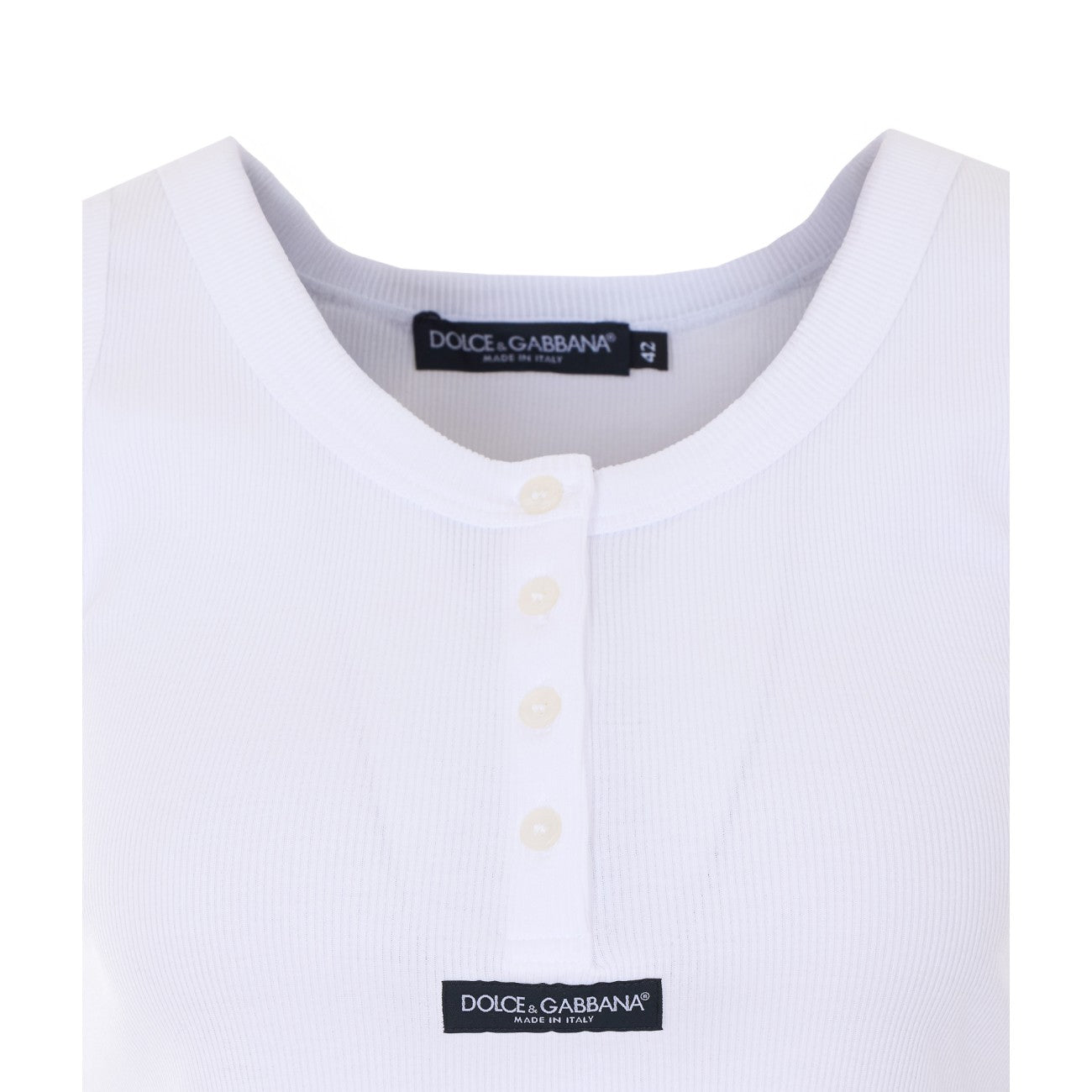 Dolce&Gabbana Women Logo Cropped Tank Top DOLCE & GABBANA
