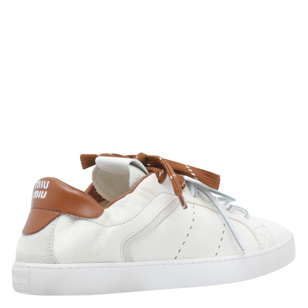 Miu Miu Women Logo Deco Leather Sneakers MIU MIU