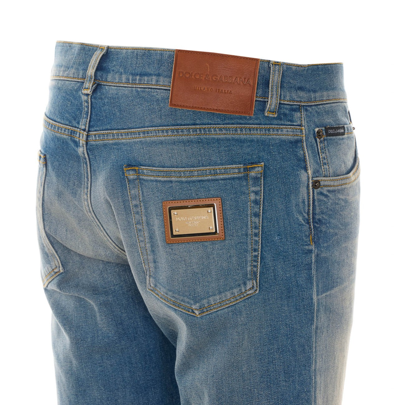 Dolce&Gabbana Men Logo Denim Pants DOLCE & GABBANA