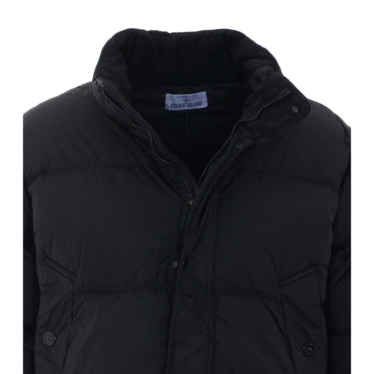 Stone Island Men Logo Garment Dyed Crinkle Reps Down Jacket STONE ISLAND