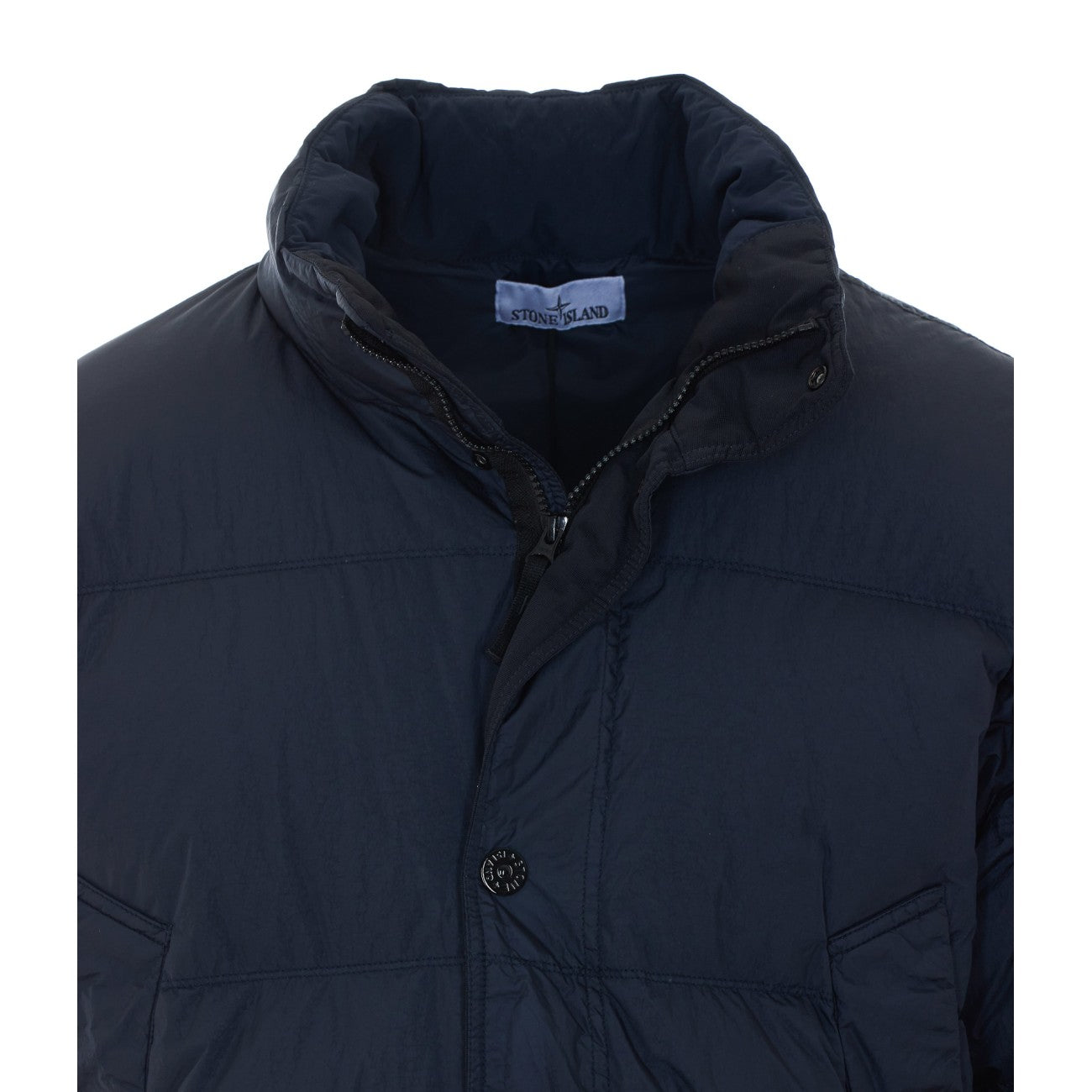 Stone Island Men Logo Garment Dyed Crinkle Reps Down Jacket STONE ISLAND