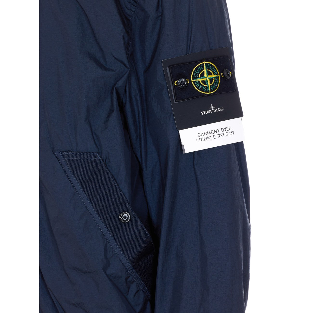 Stone Island Men Logo Garment Dyed Jacket STONE ISLAND
